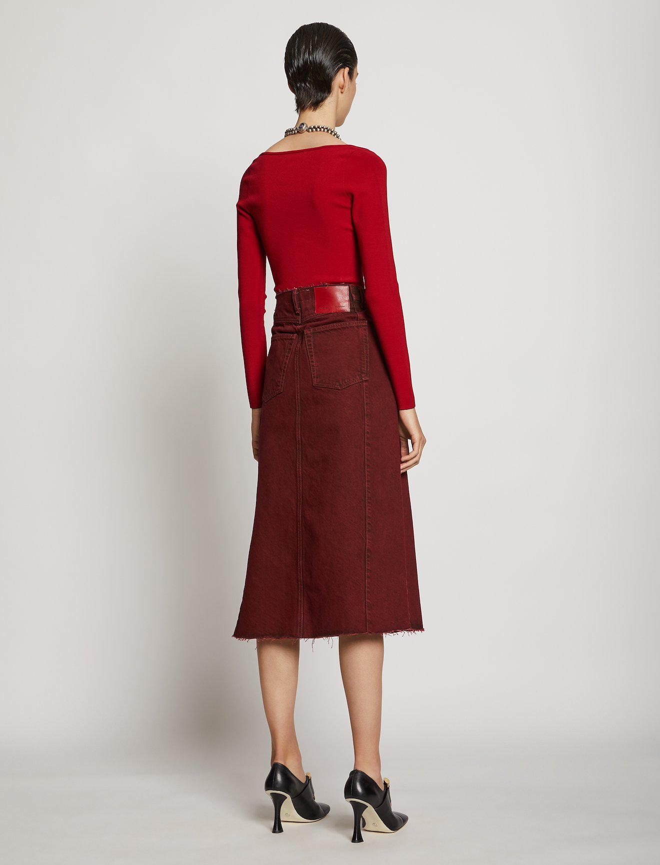 Compact Knit Scoop Neck Top #3