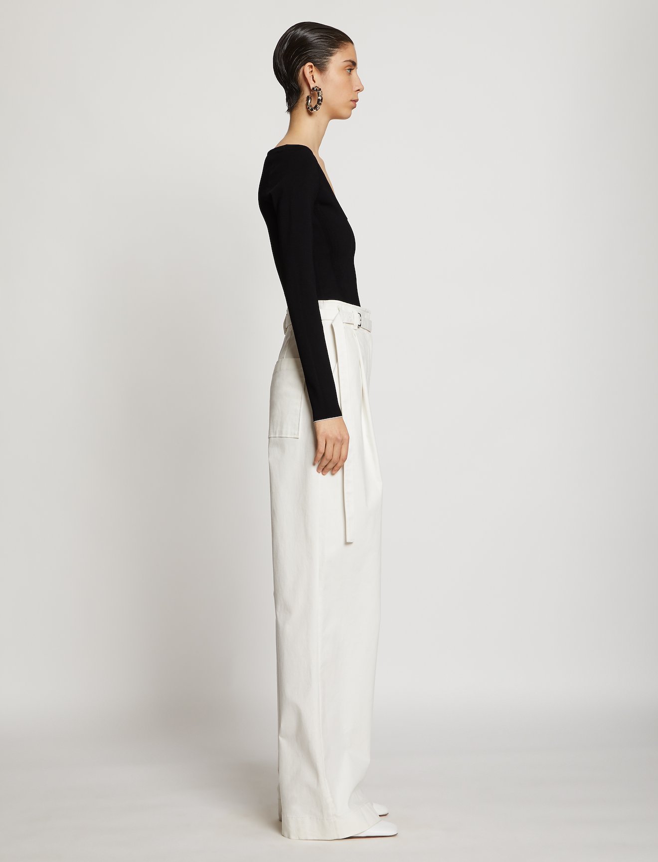 Compact Knit Scoop Neck Top #2