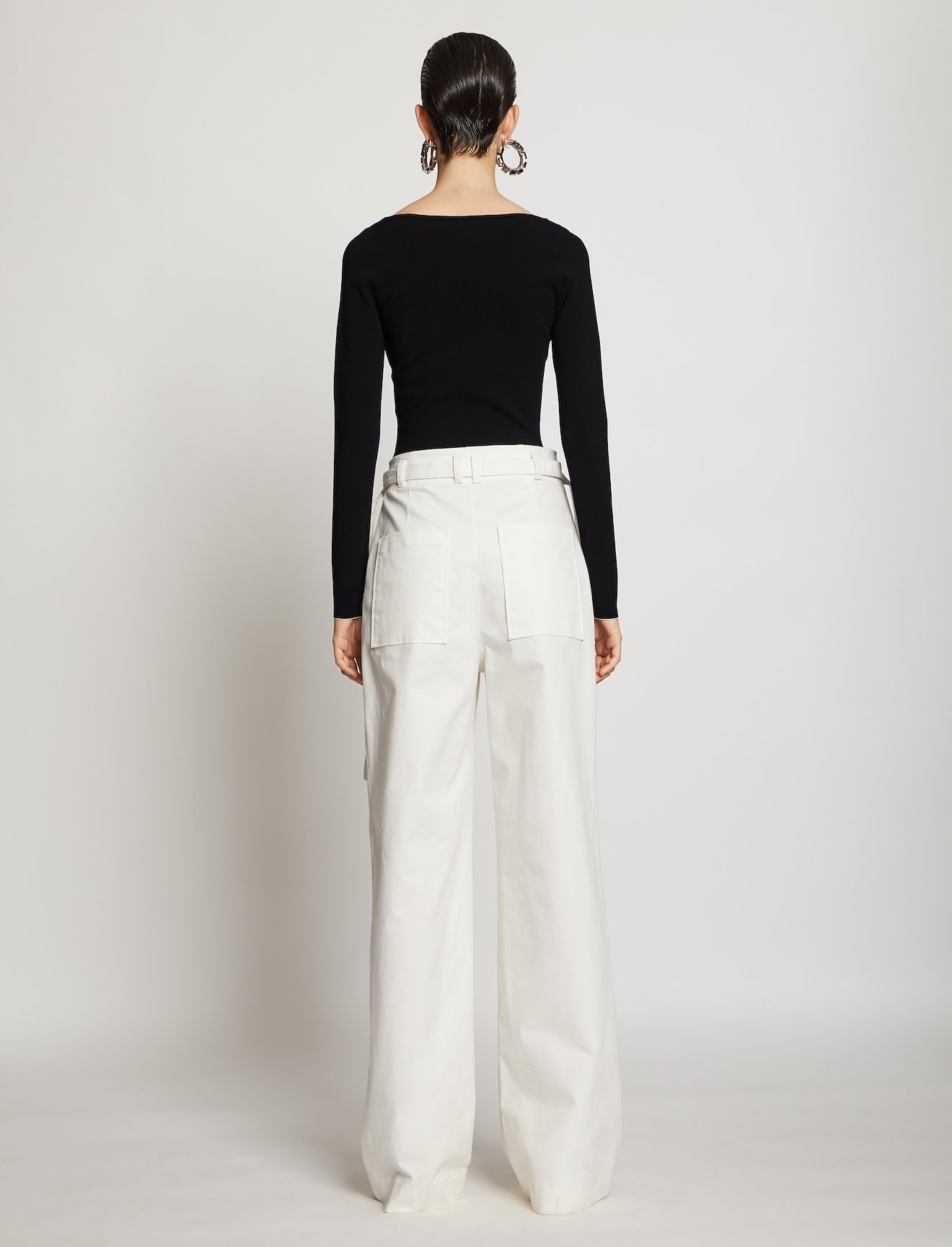 Compact Knit Scoop Neck Top #3