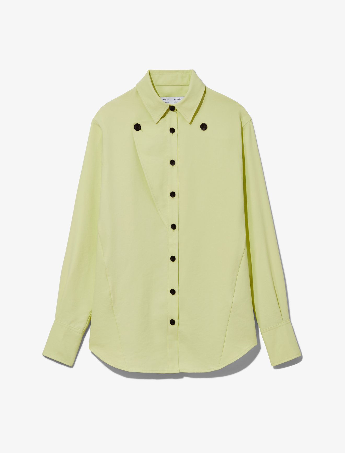 Contrast Button Long Sleeve Button Down Shirt #4