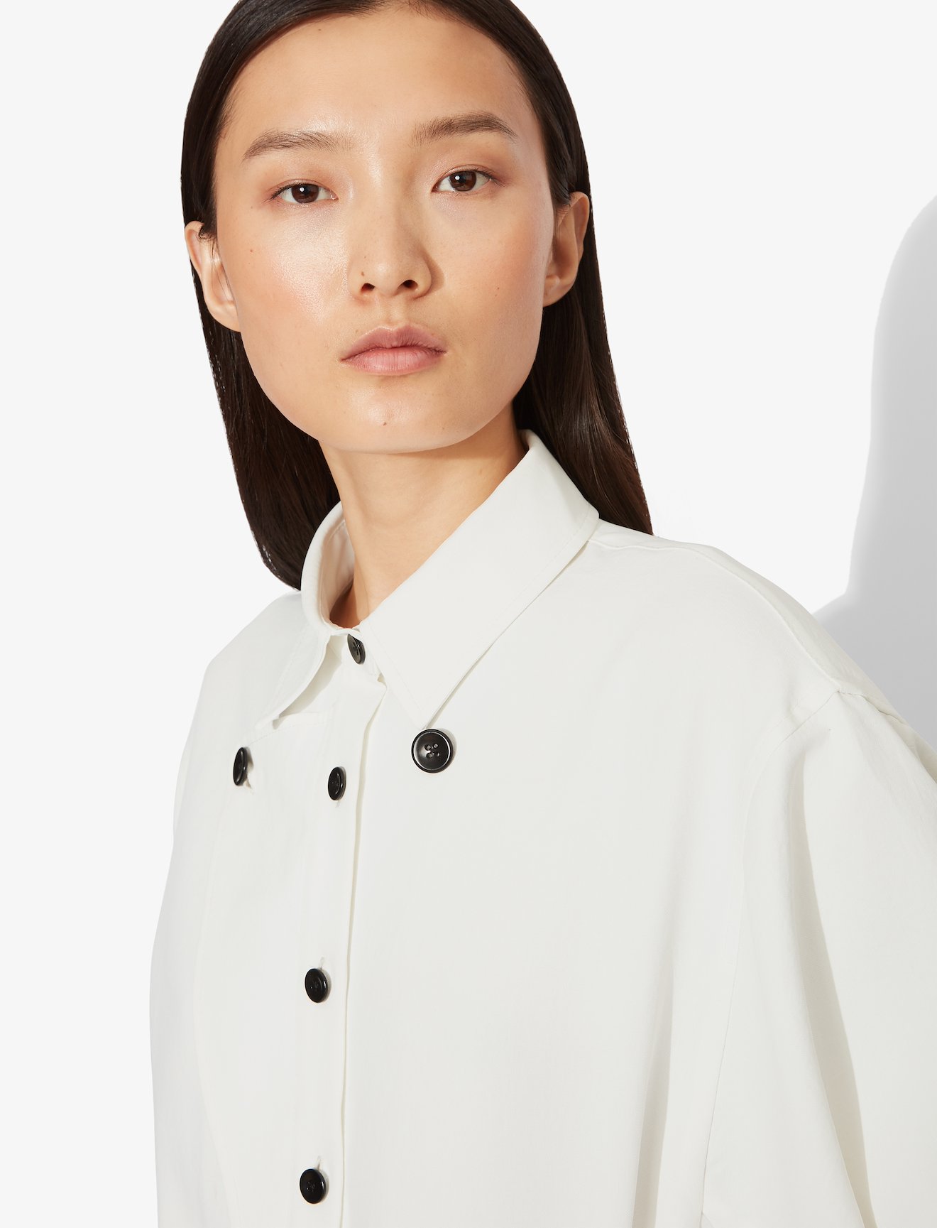 Contrast Button Long Sleeve Shirt #3