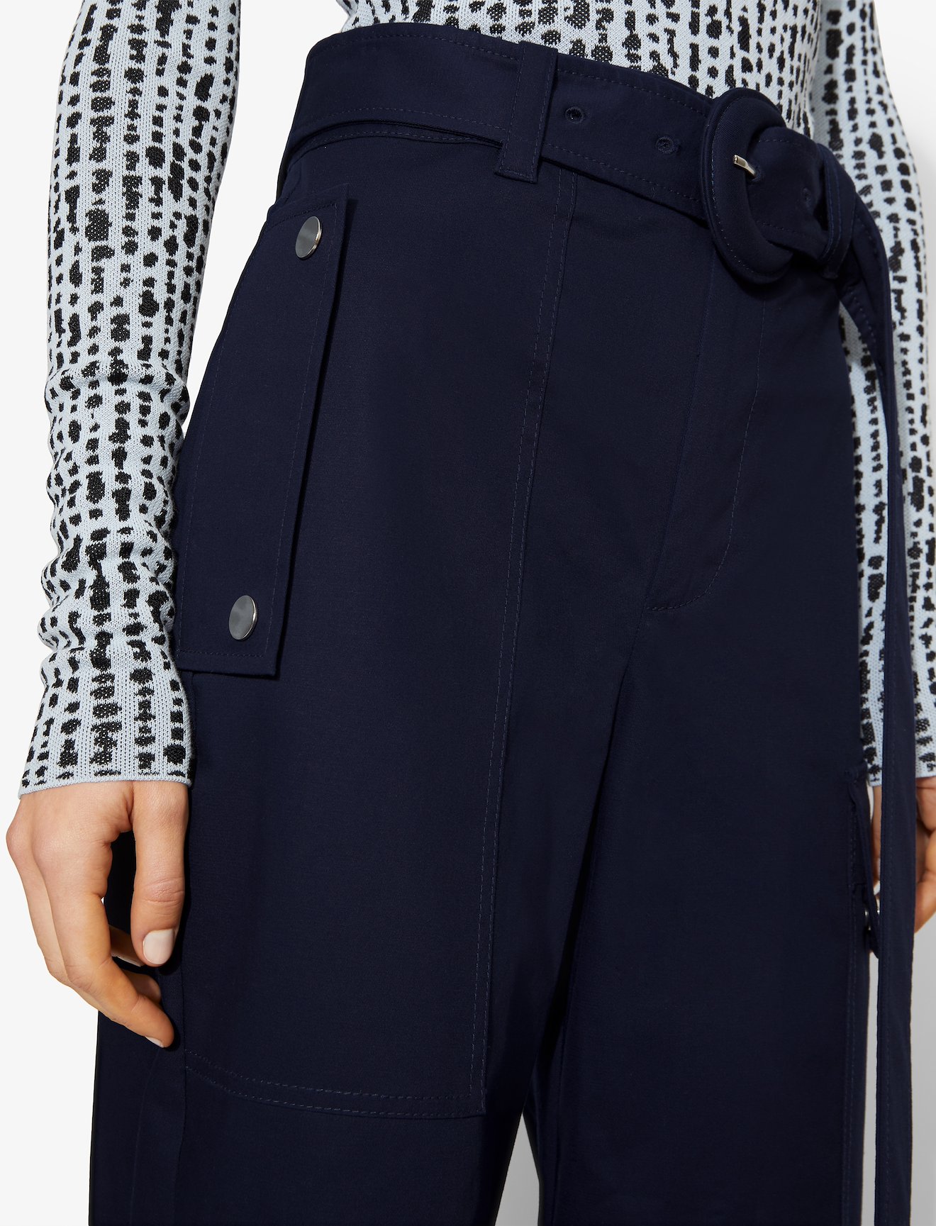 Cotton Belted Cargo Pants #3