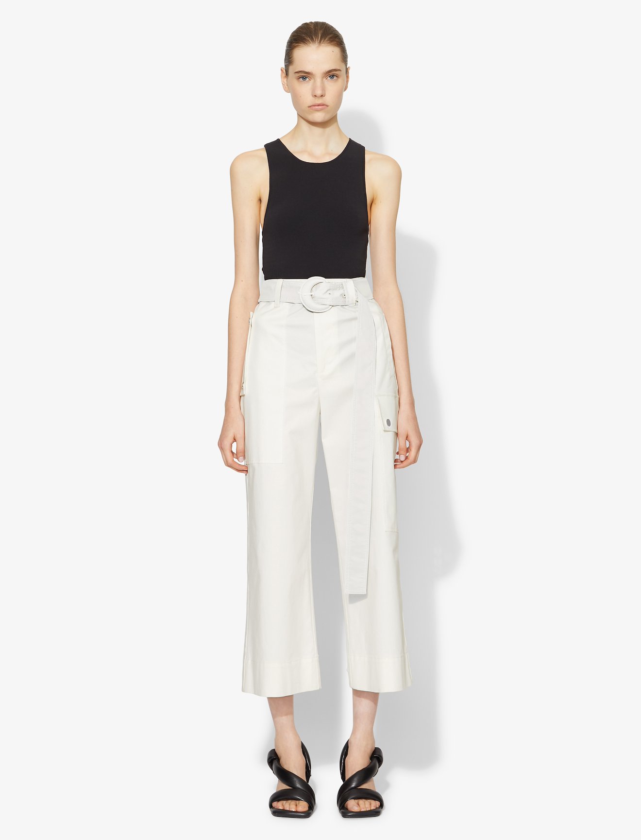Cotton Belted Cargo Pants #1