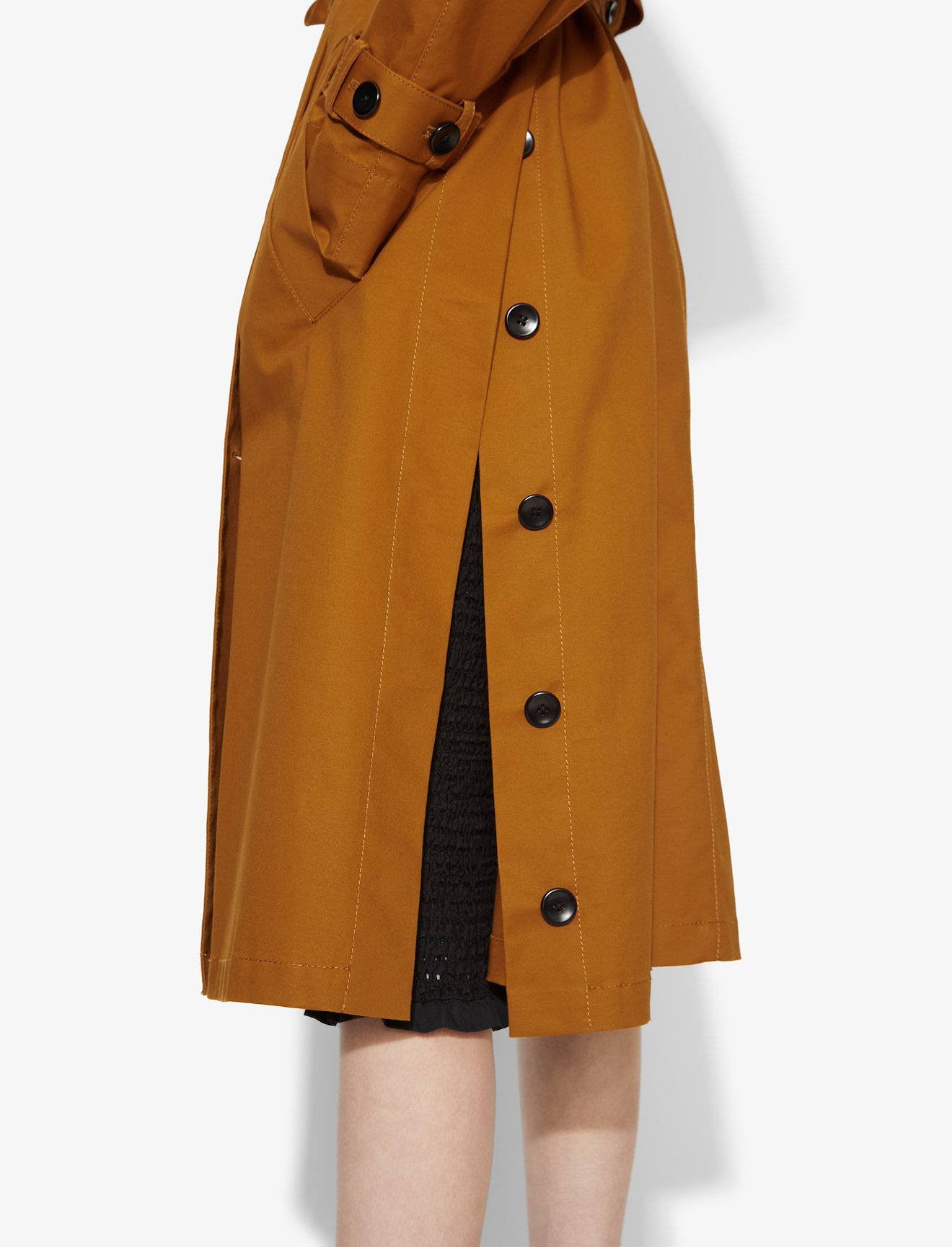 Cotton Belted Trench Coat #4