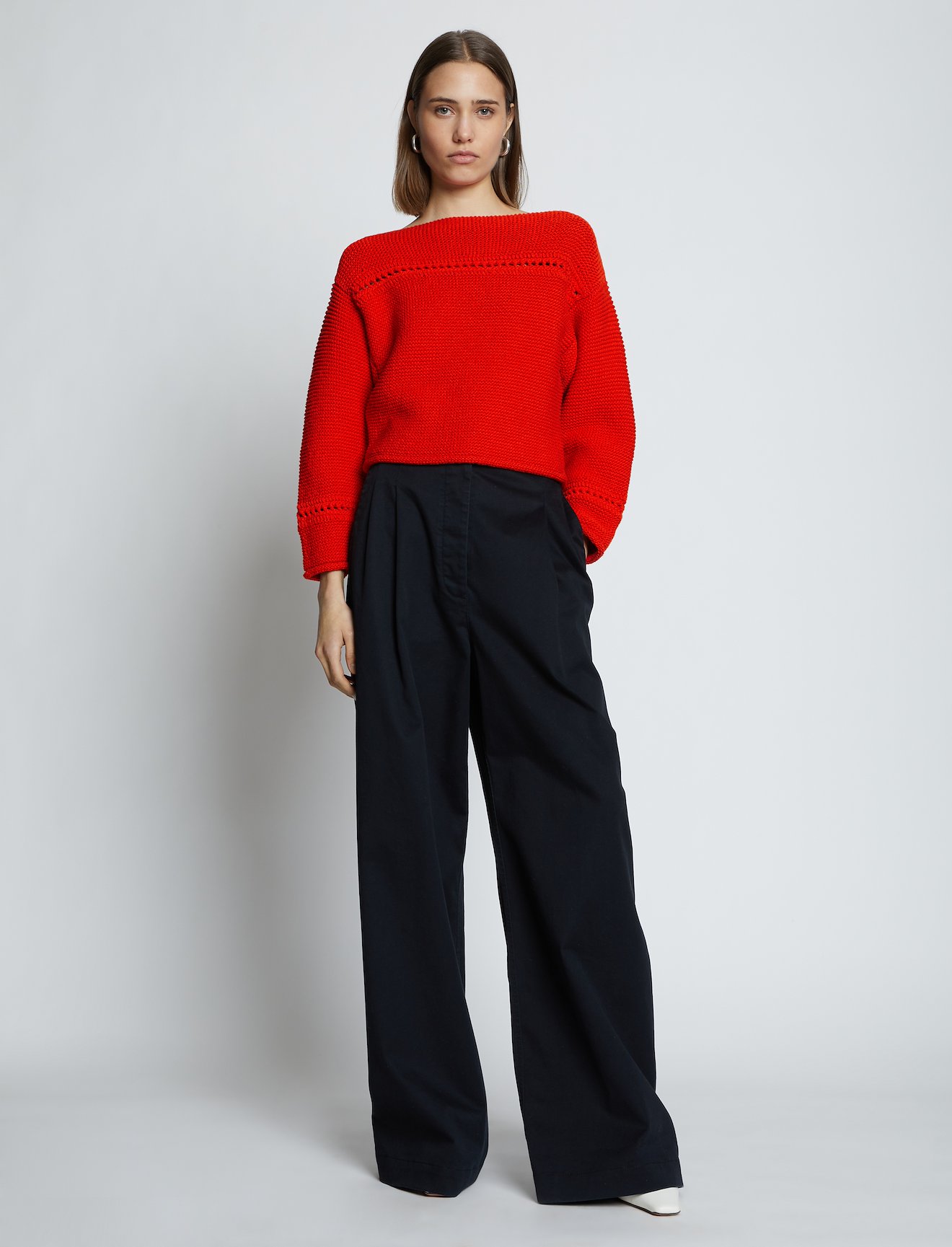 Cotton Boatneck Sweater #1