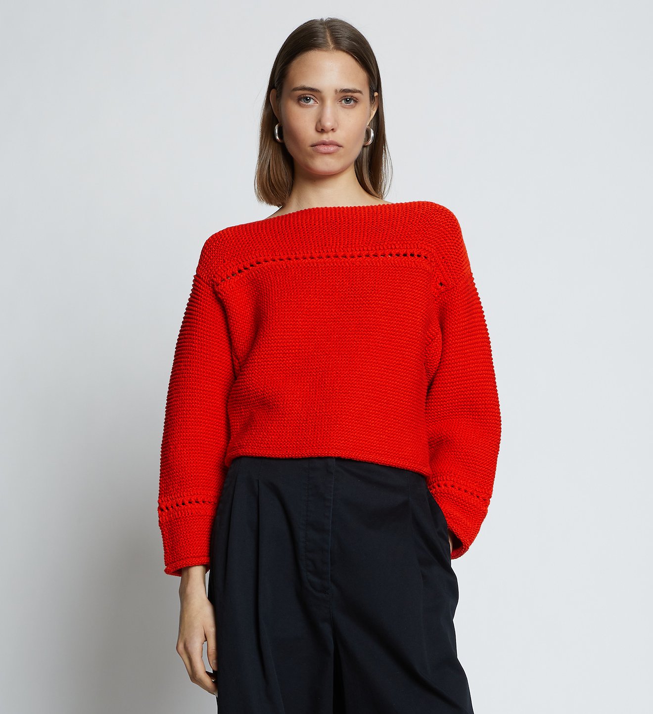 Cotton Boatneck Sweater
