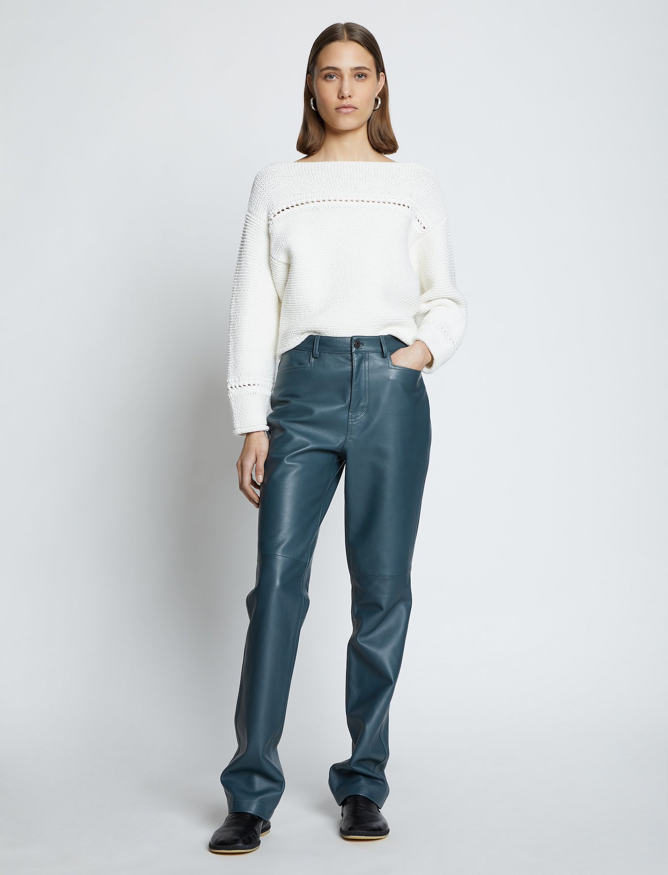 Cotton Boatneck Sweater #1