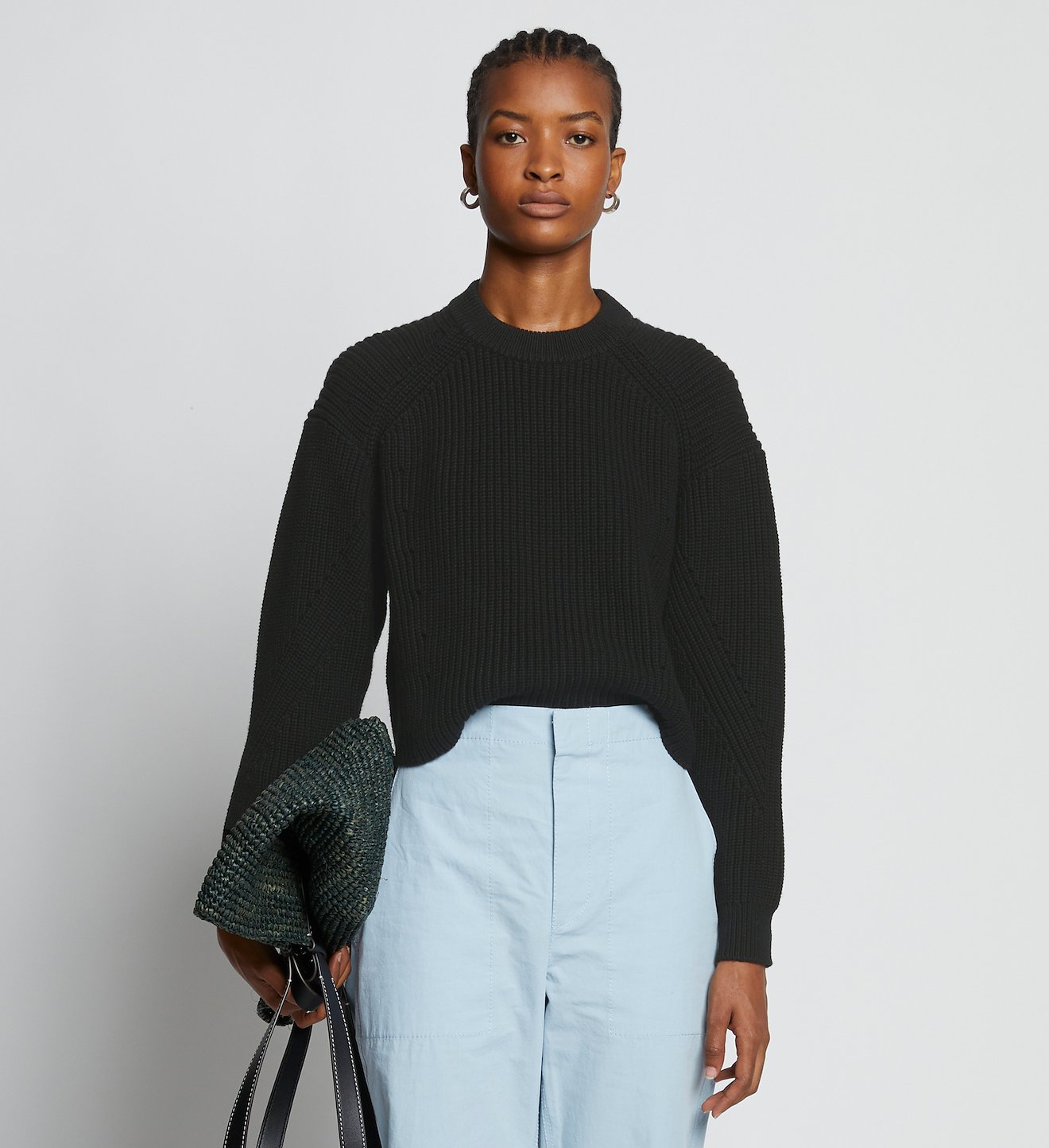 Cotton Cashmere Mockneck Sweater