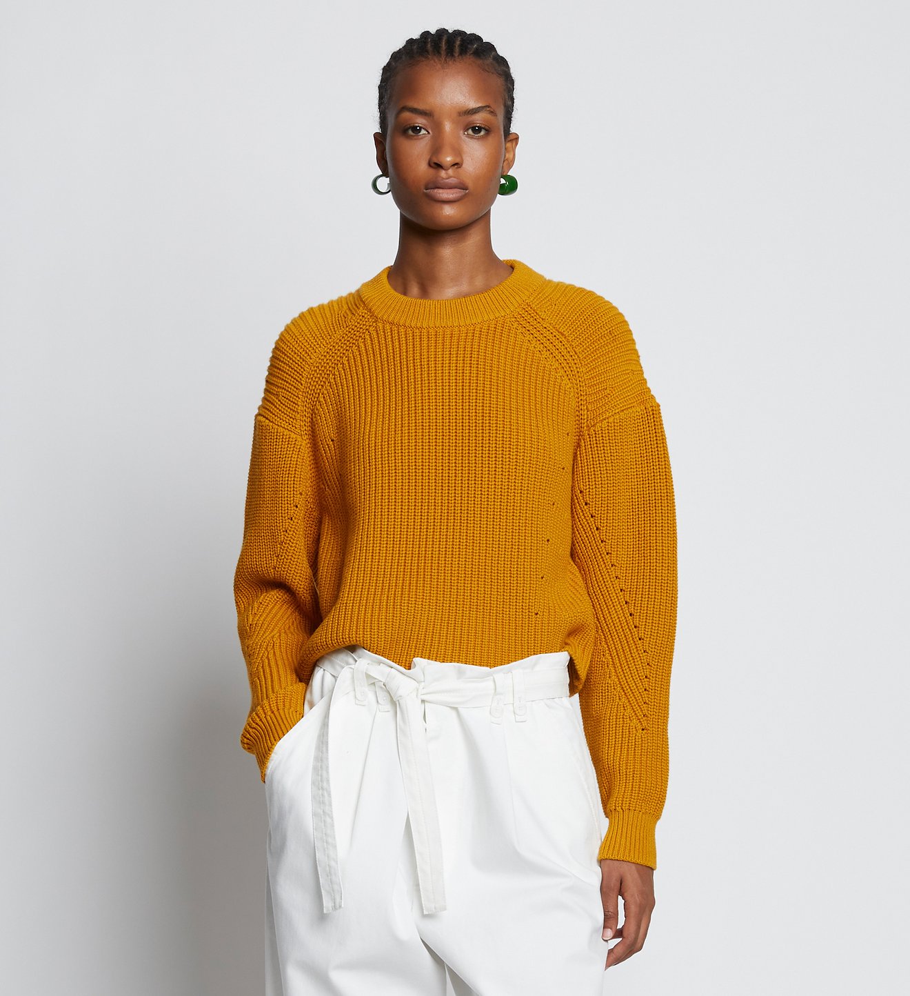 Cotton Cashmere Mockneck Sweater