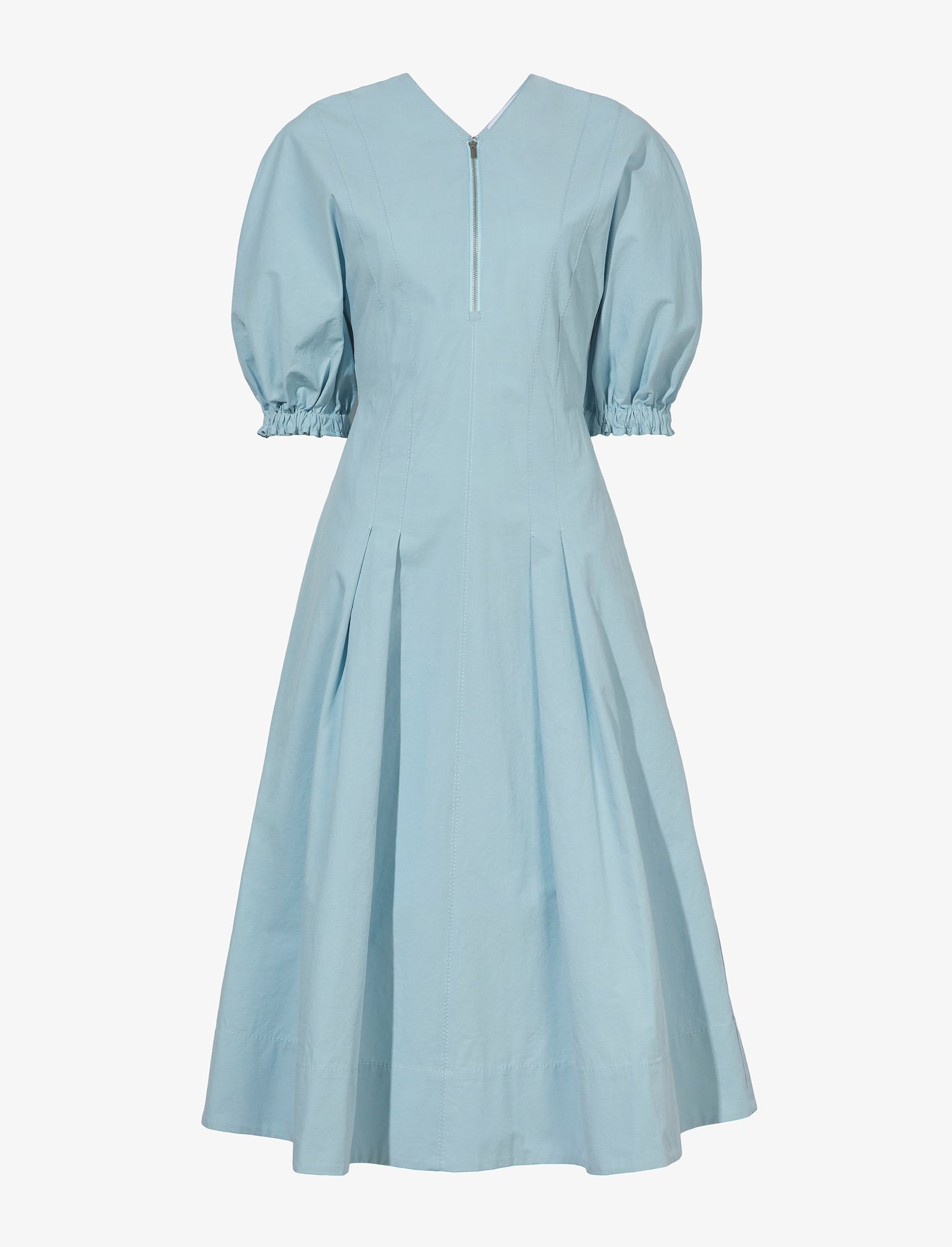 Cotton Linen Puff Sleeve Dress #4