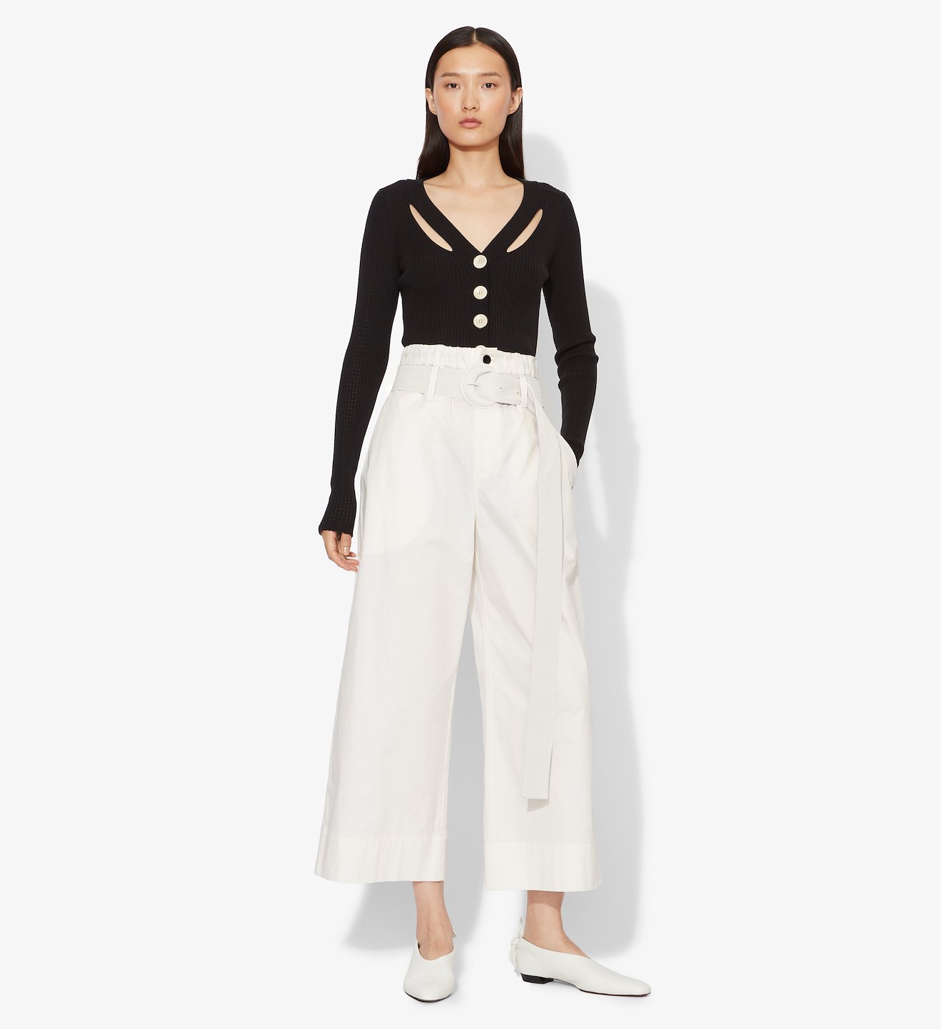 Cotton Paper Bag Pants