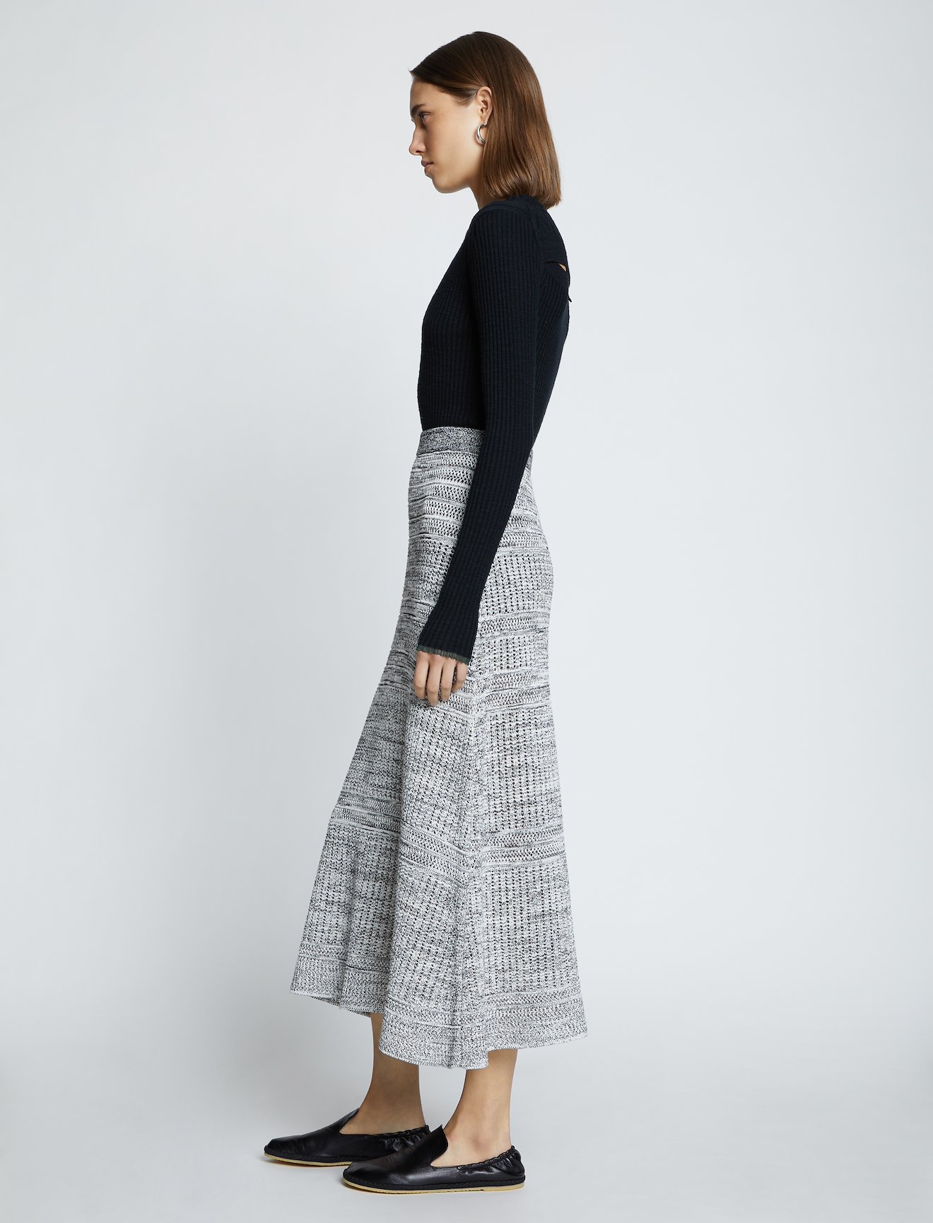 Cotton Silk Pique Knit Skirt #1