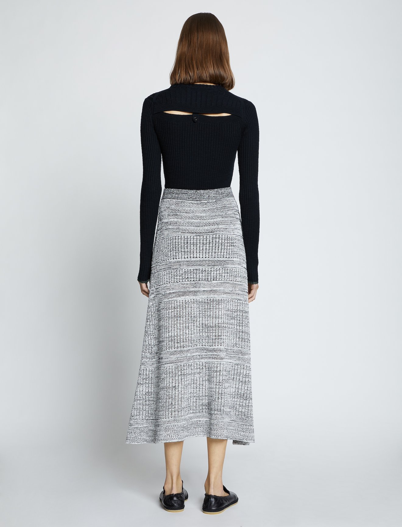 Cotton Silk Pique Knit Skirt #2