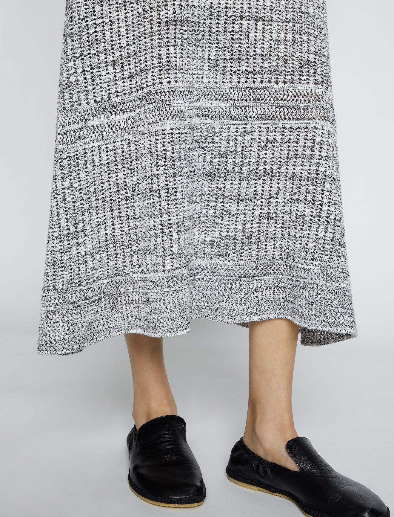 Cotton Silk Pique Knit Skirt #3