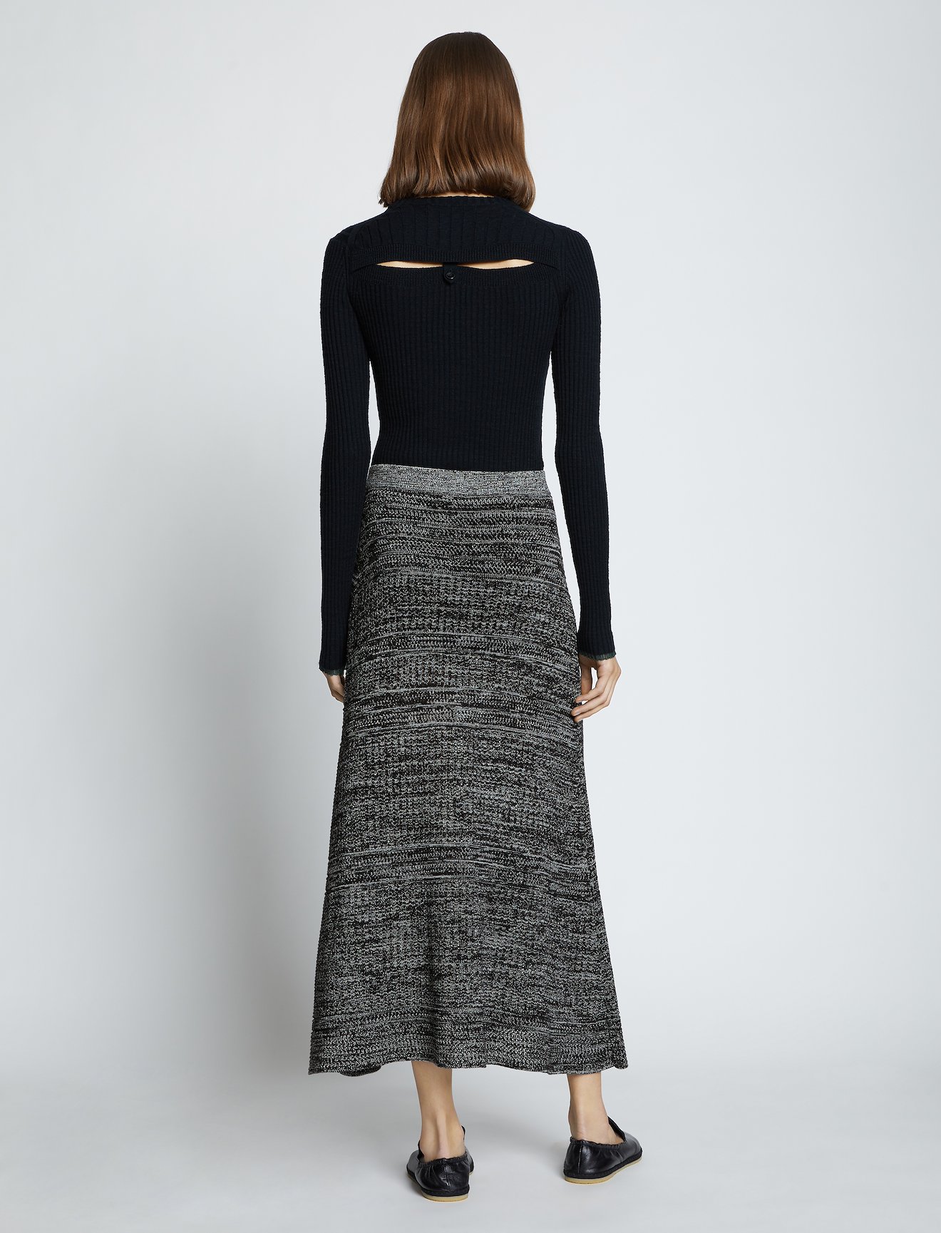 Cotton Silk Pique Knit Skirt #2