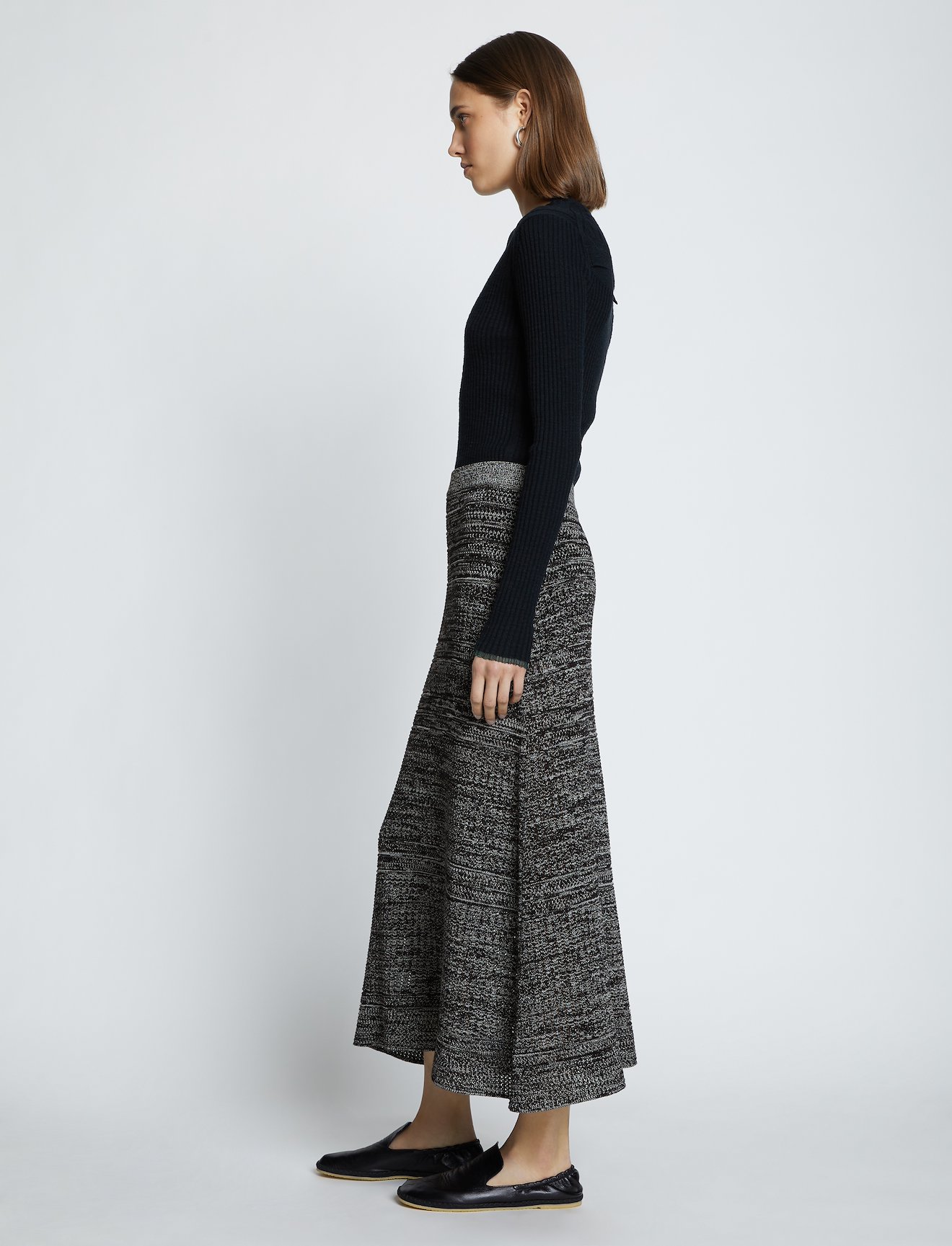 Cotton Silk Pique Knit Skirt #1