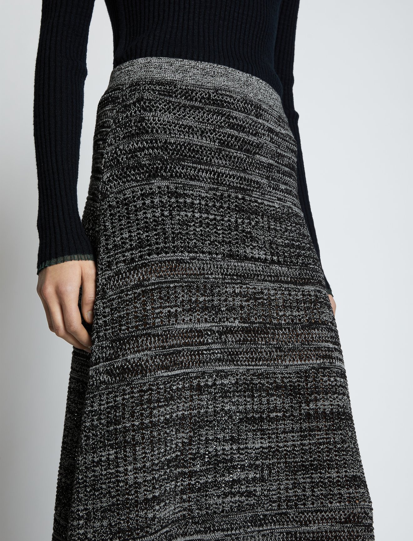 Cotton Silk Pique Knit Skirt #3