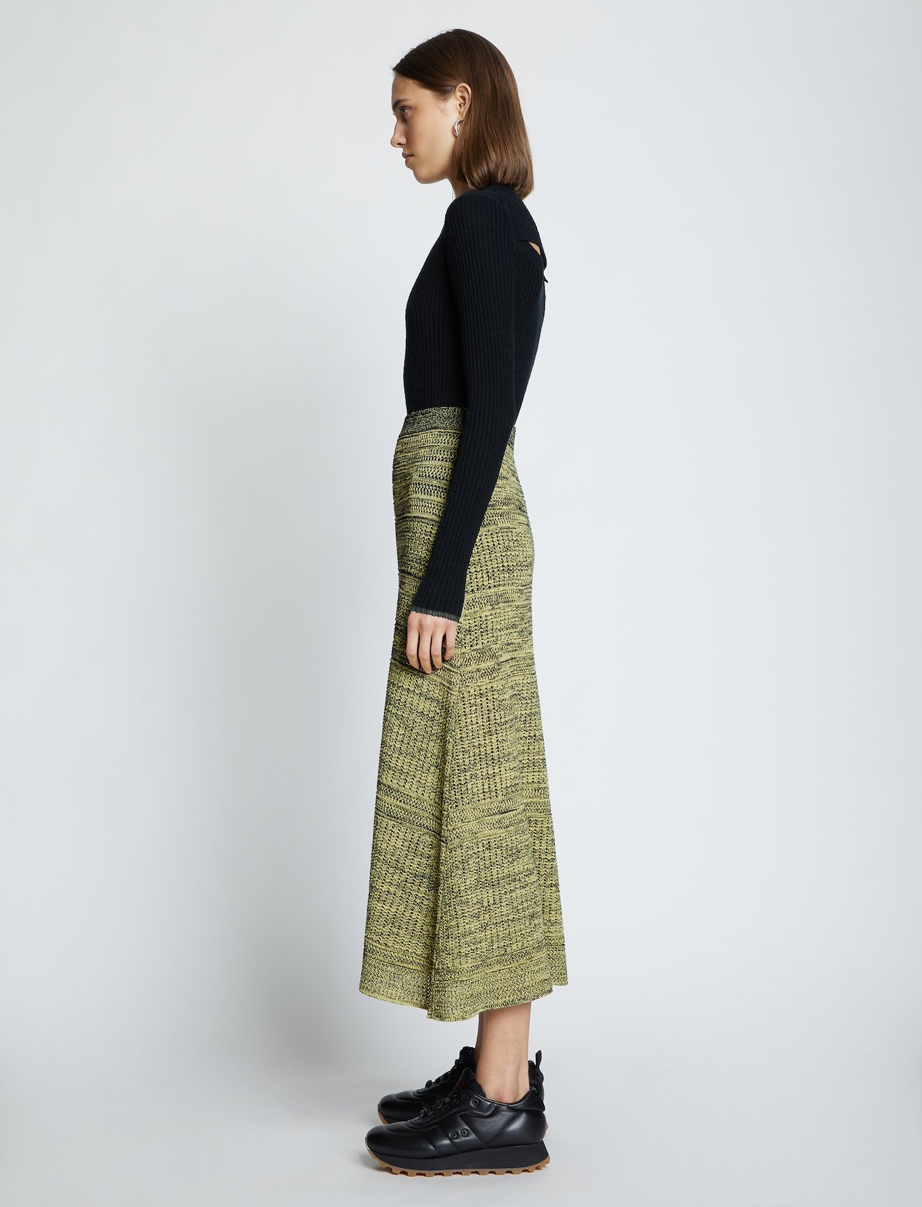 Cotton Silk Pique Knit Skirt #1