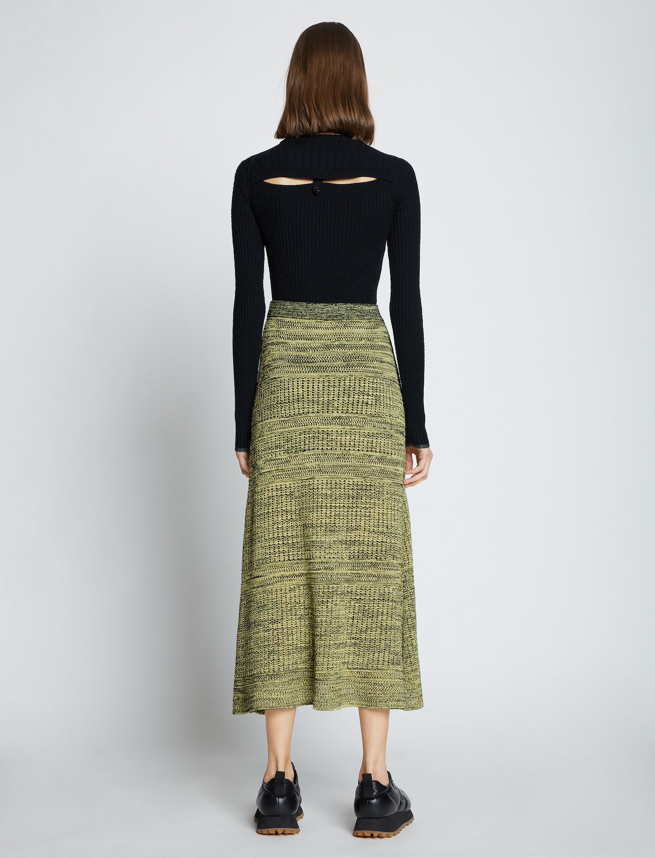 Cotton Silk Pique Knit Skirt #2