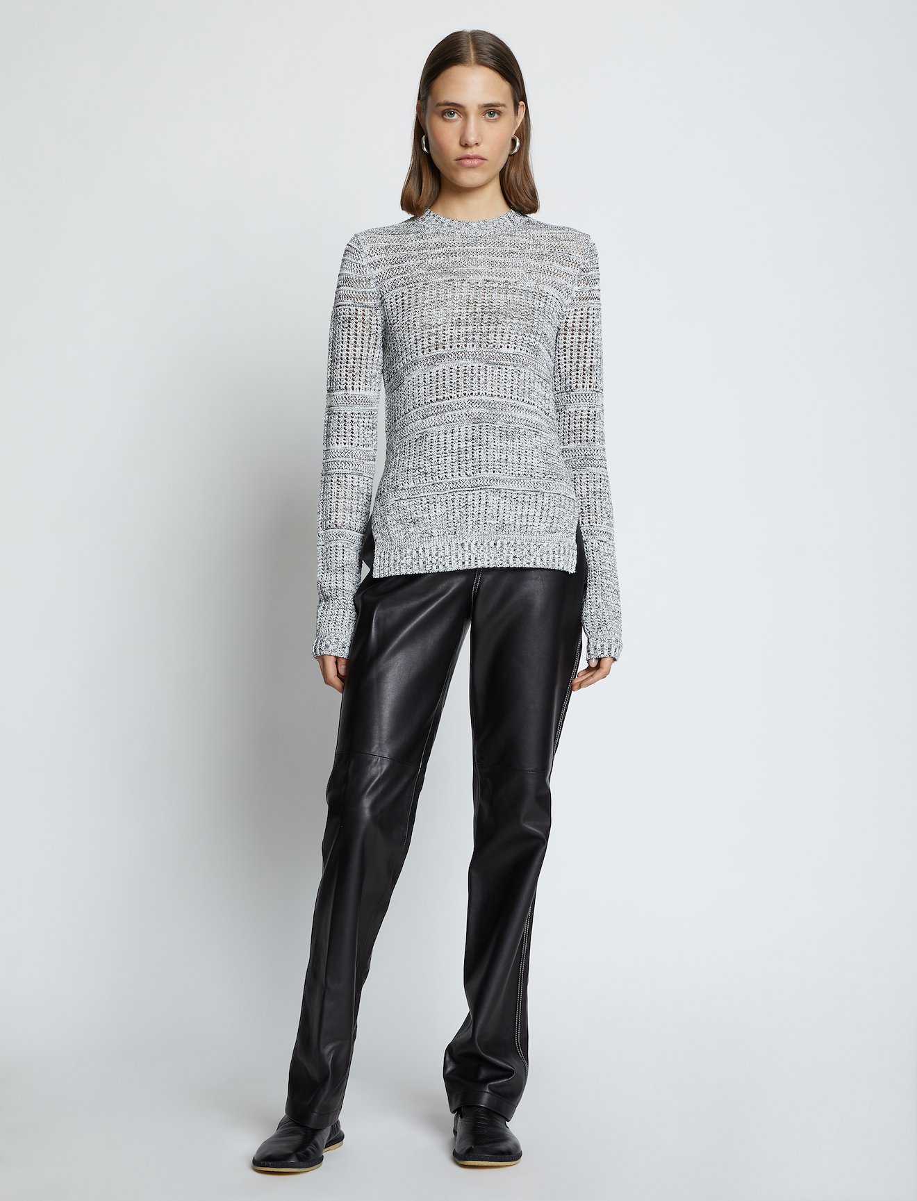 Cotton Silk Pique Knit Top #1
