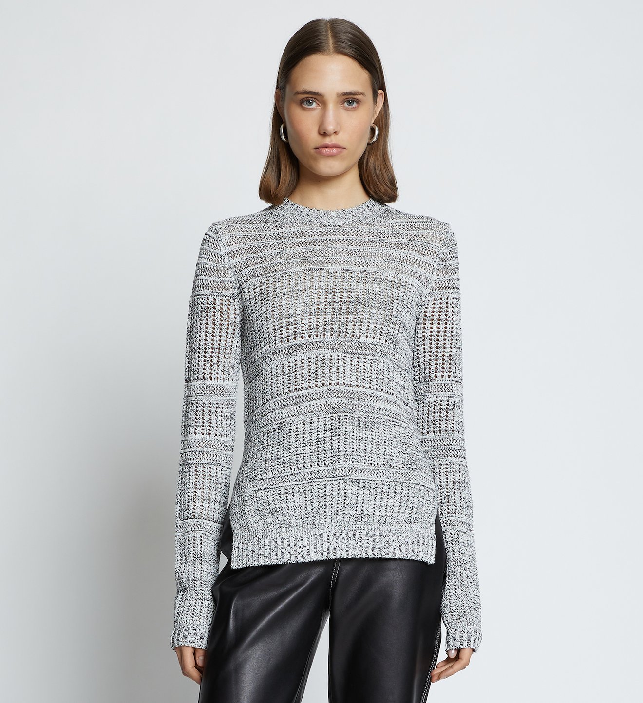 Cotton Silk Pique Knit Top