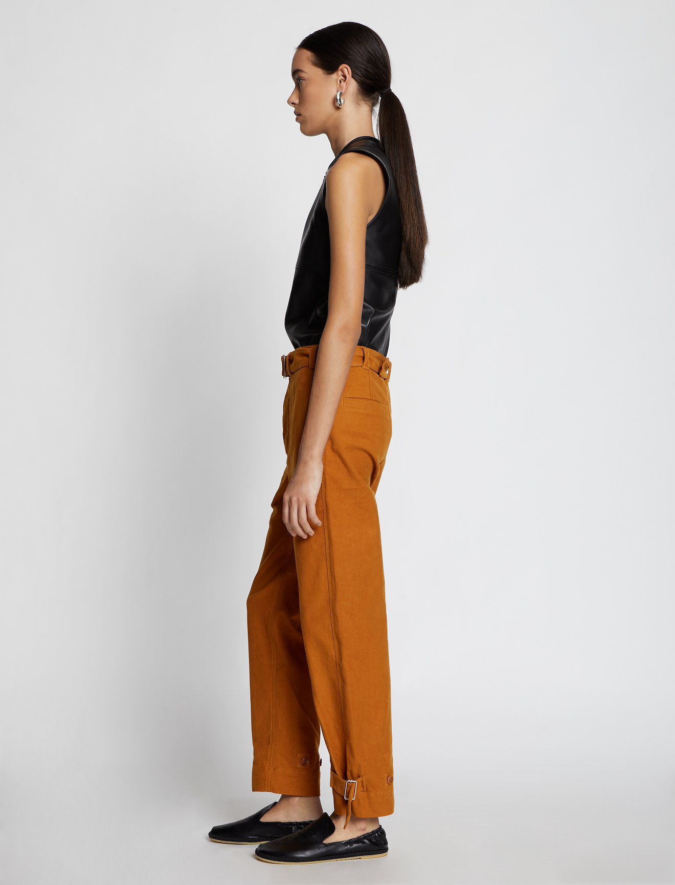 Cotton Twill Tapered Pants #1