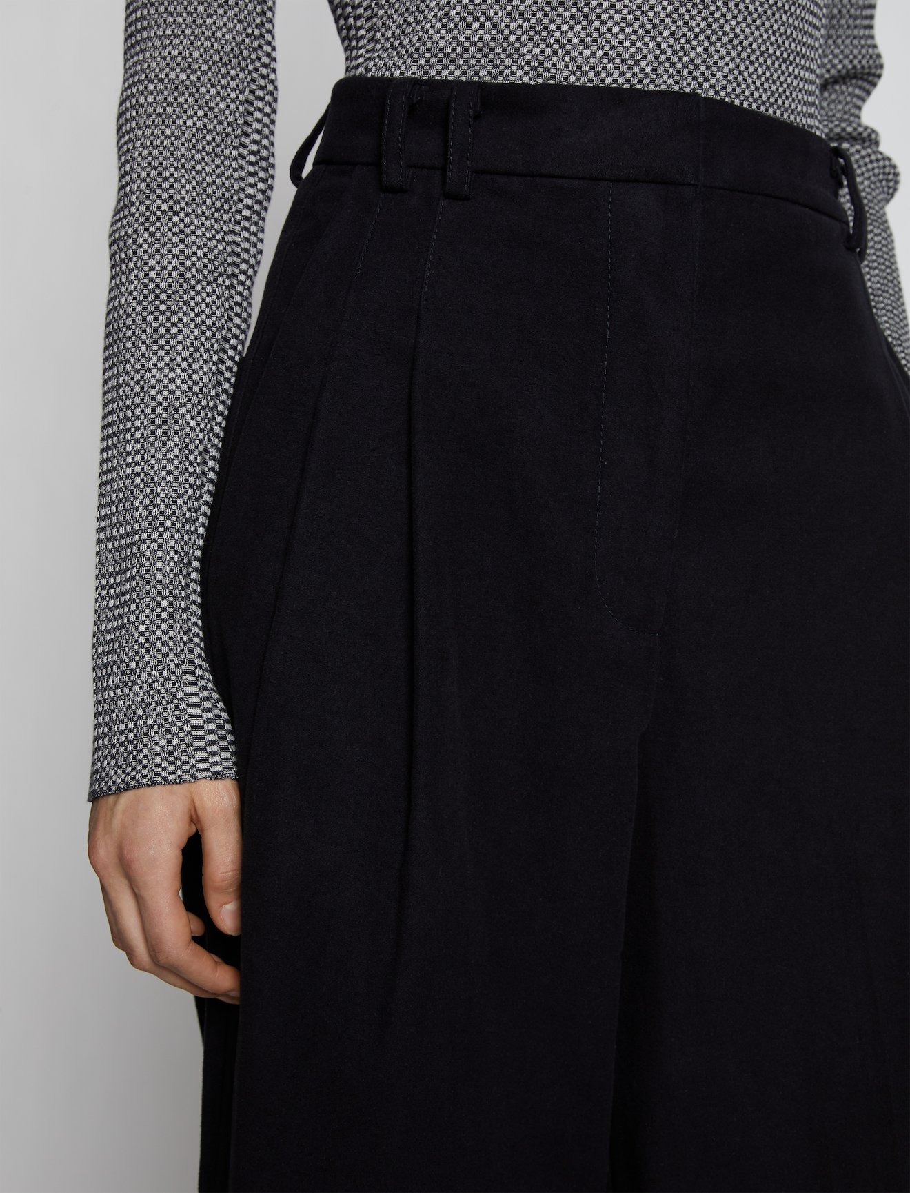 Cotton Twill Wide Leg Pants #3