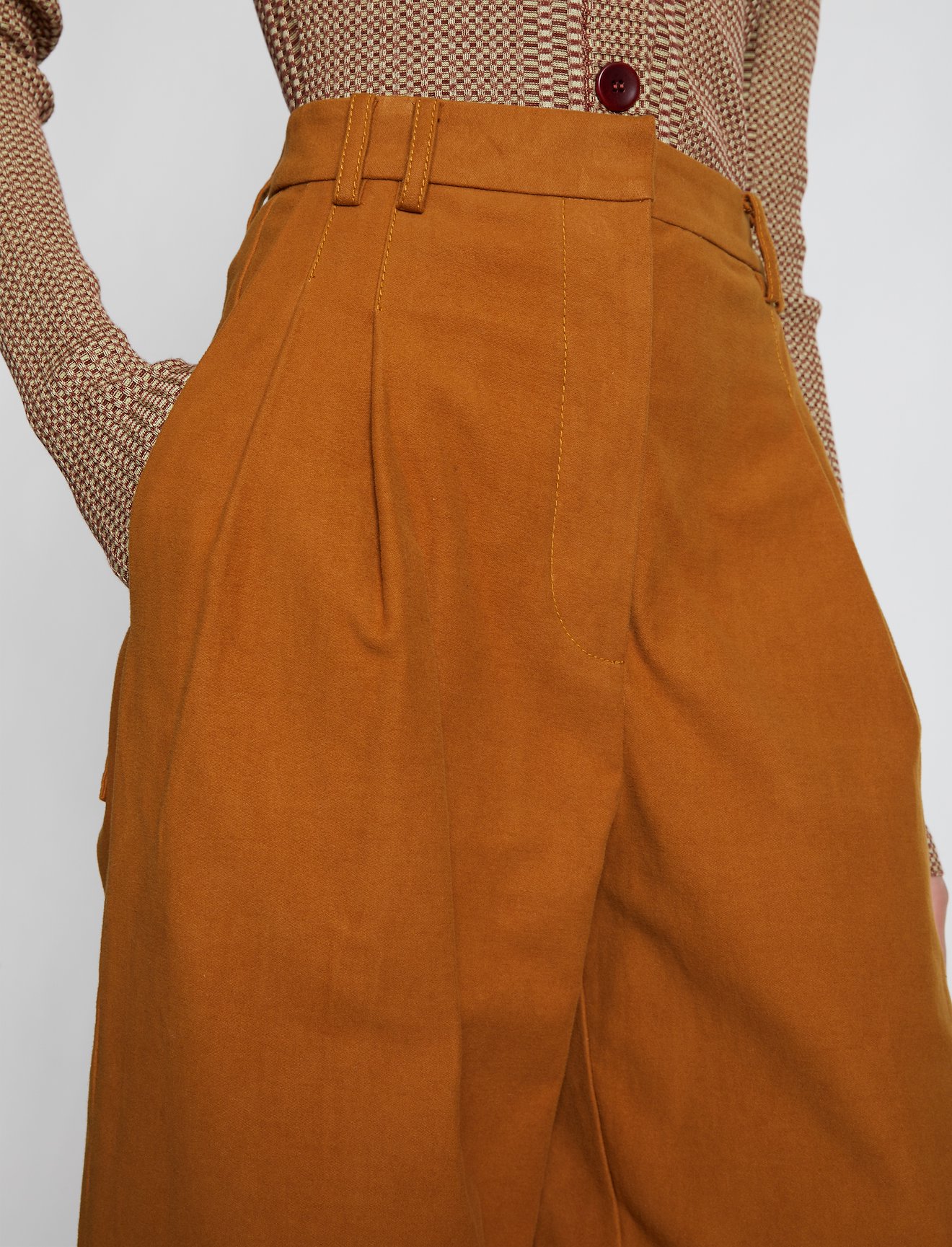 Cotton Twill Wide Leg Pants #3