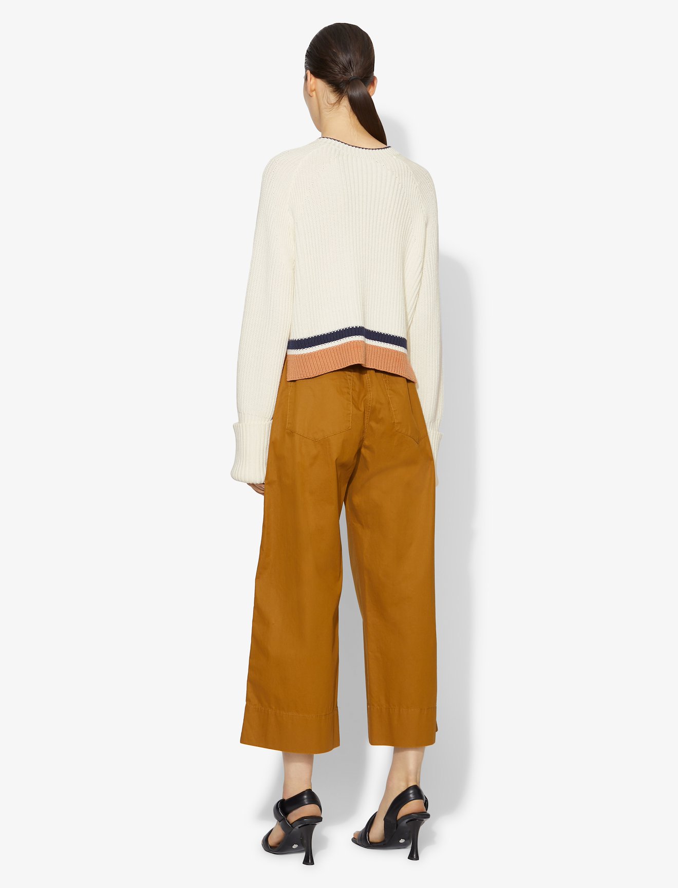 Cotton Wool Cropped Knit Pullover #2