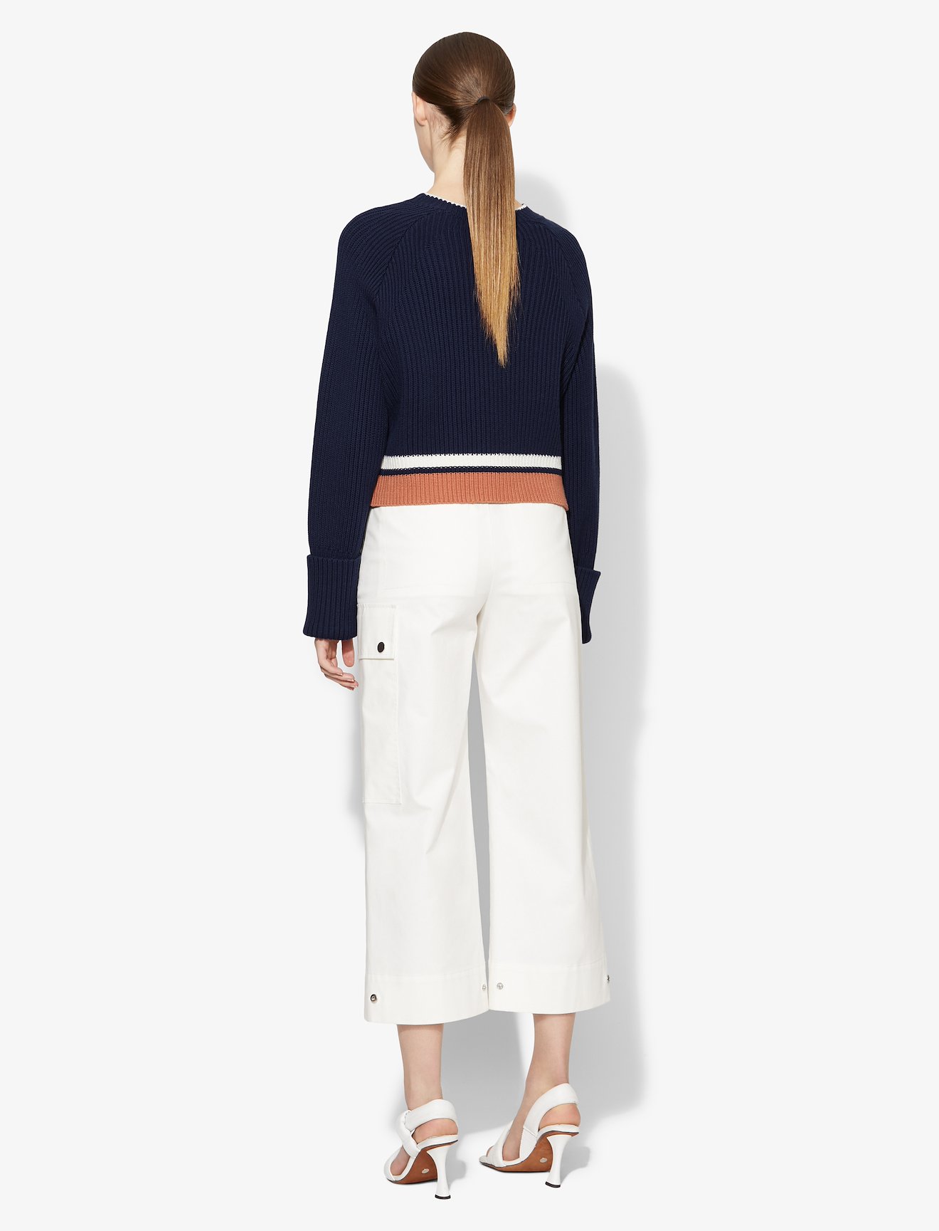 Cotton Wool Cropped Knit Pullover #2