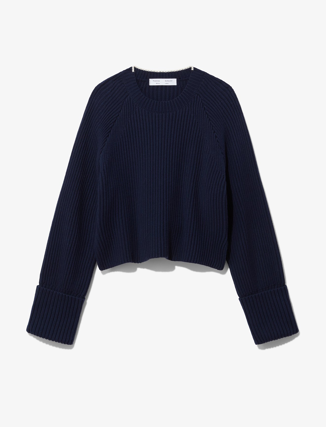 Cotton Wool Cropped Knit Pullover #4