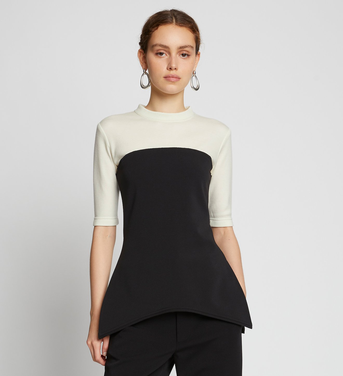 Crepe Bi-Color Top