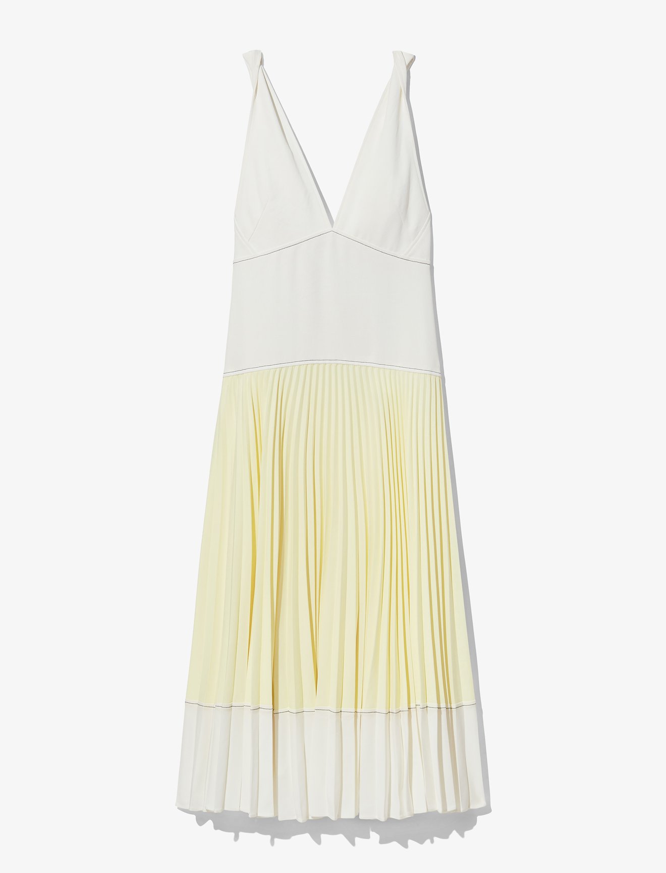Crepe Colorblock Pleated Dress #4