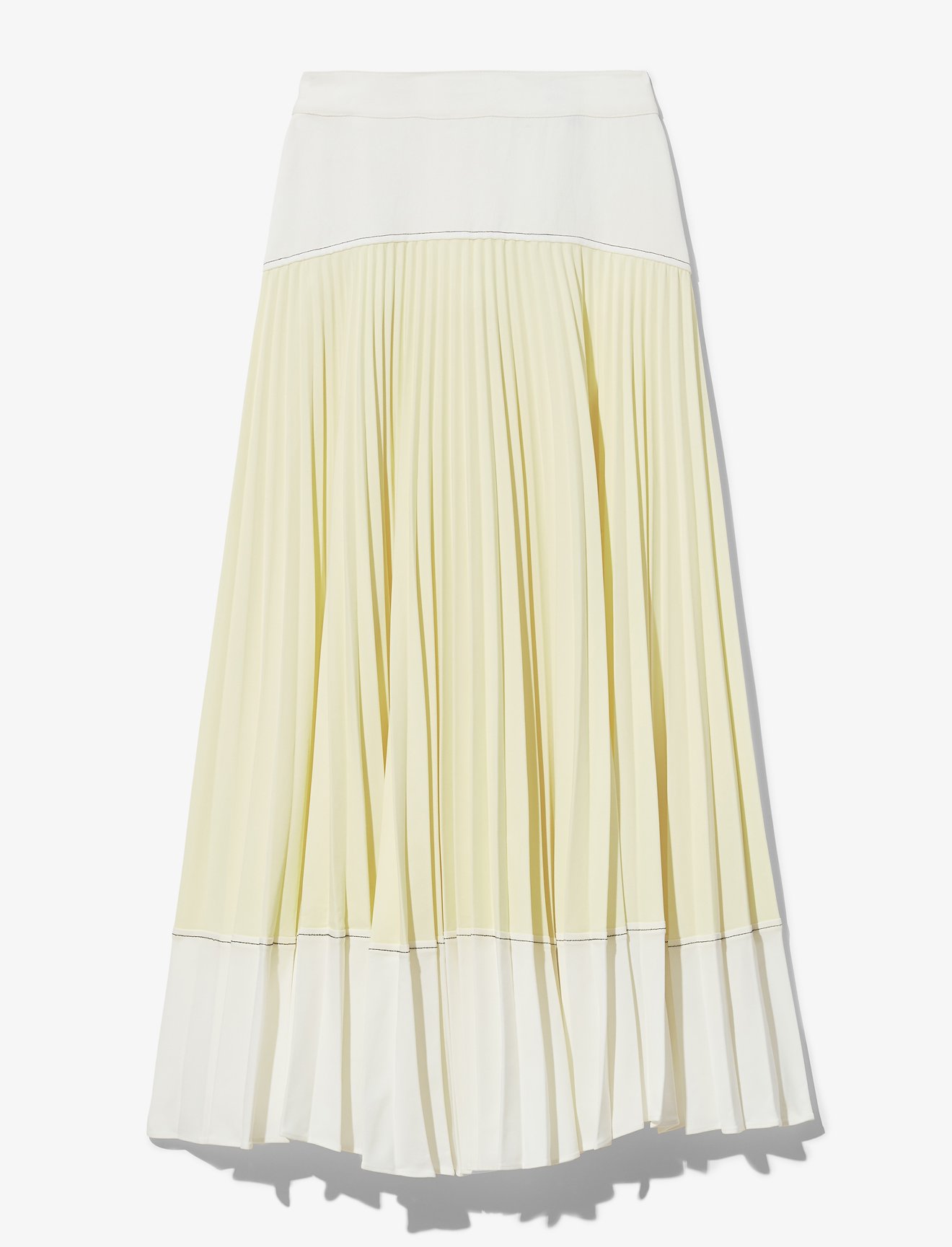 Crepe Colorblock Pleated Skirt #4