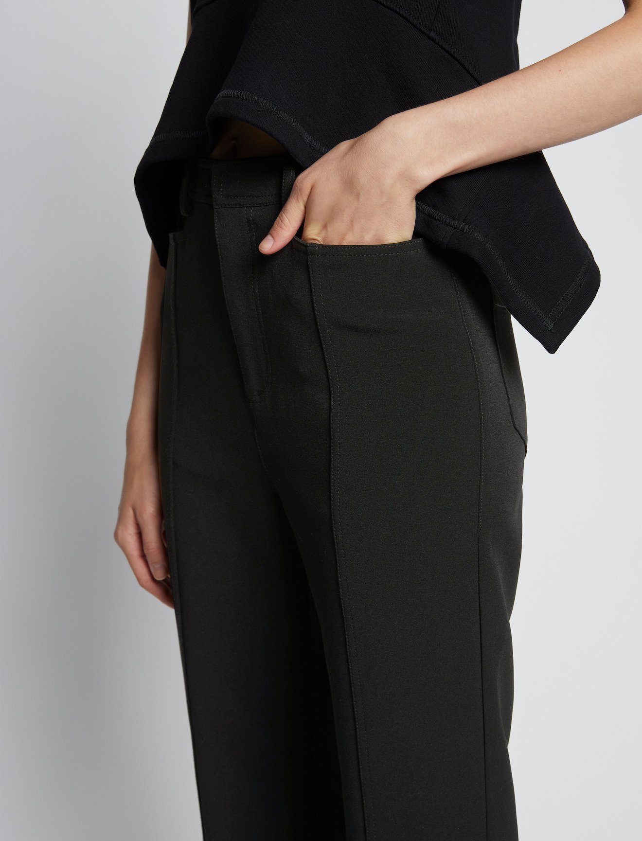 Crepe Crop Flare Pants #3