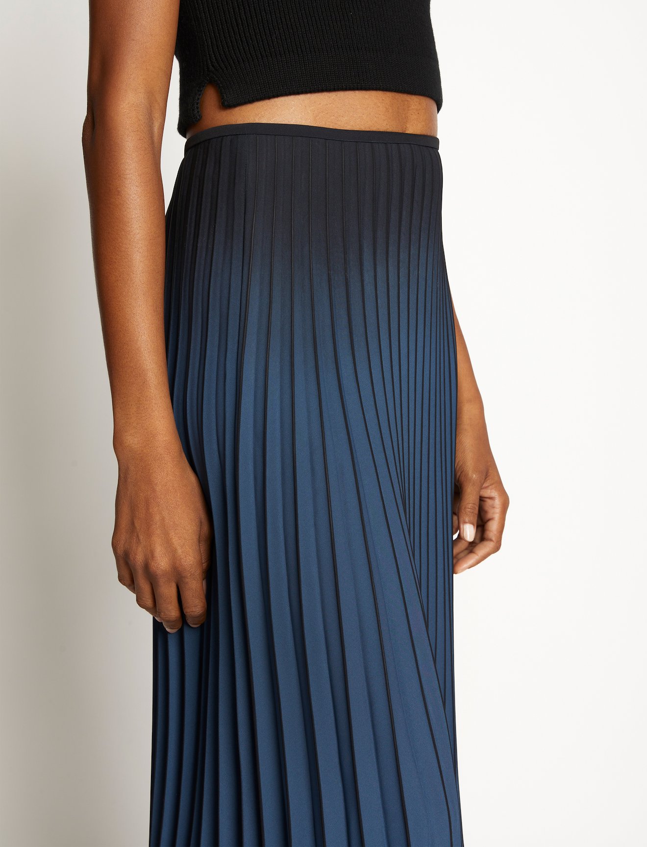 Crepe Pleated Midi Skirt #3
