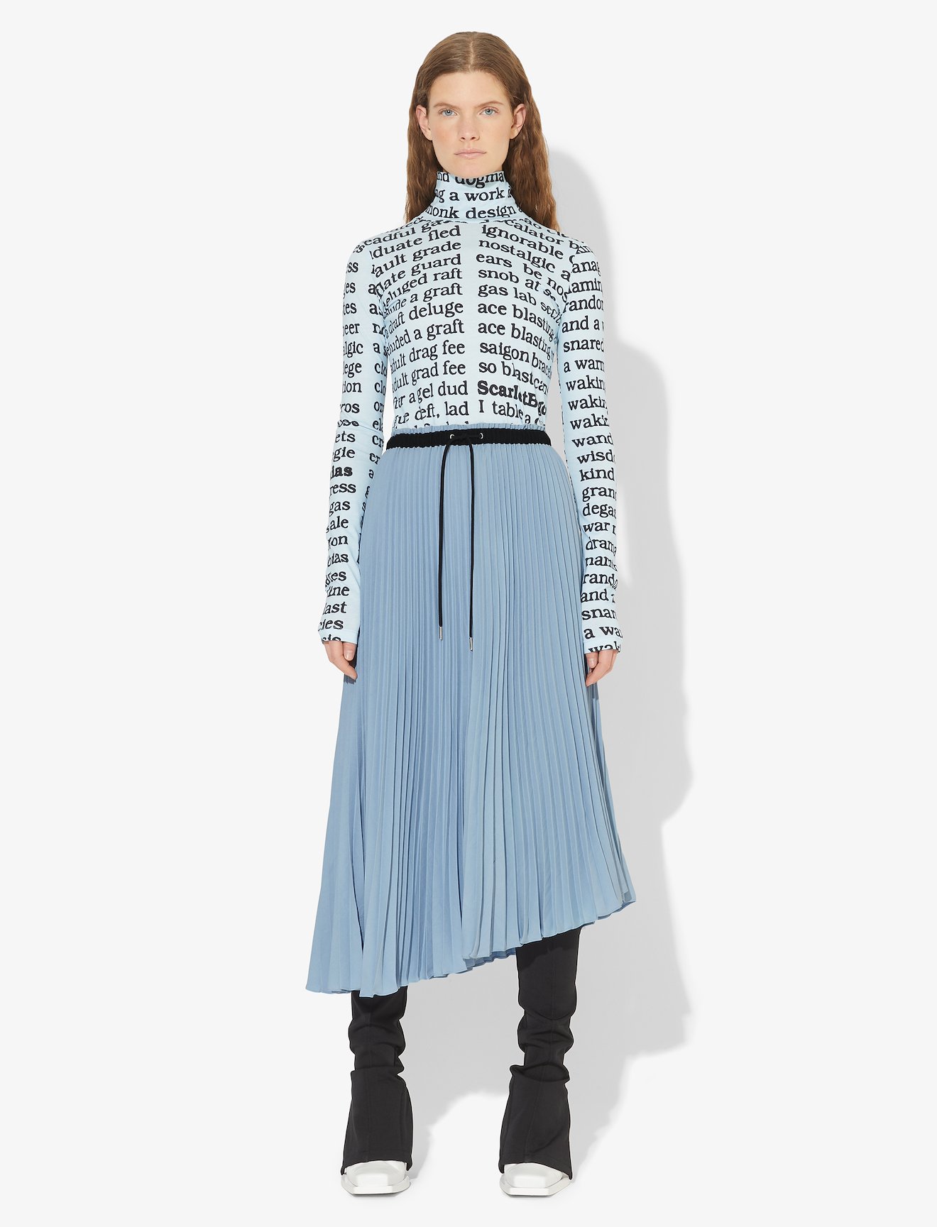 Crepe Pleated Skirt #1