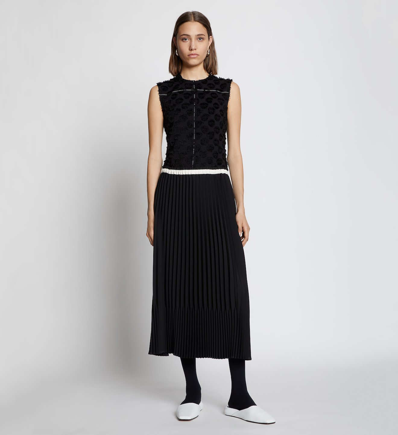 Crepe Pleated Skirt