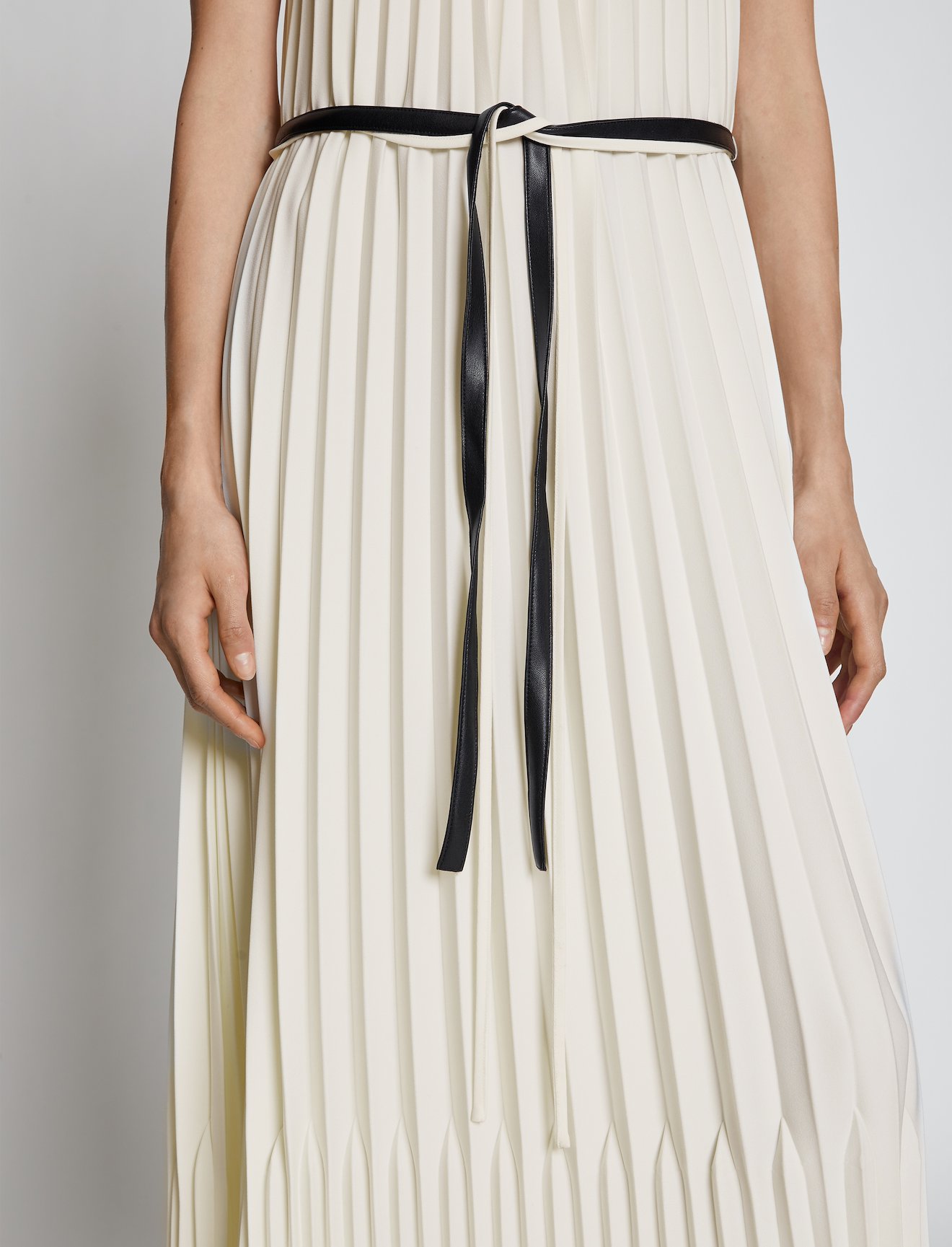 Crepe Pleated Slip Dress #3