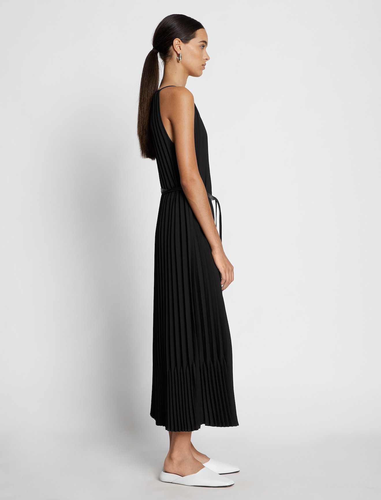 Crepe Pleated Slip Dress #1