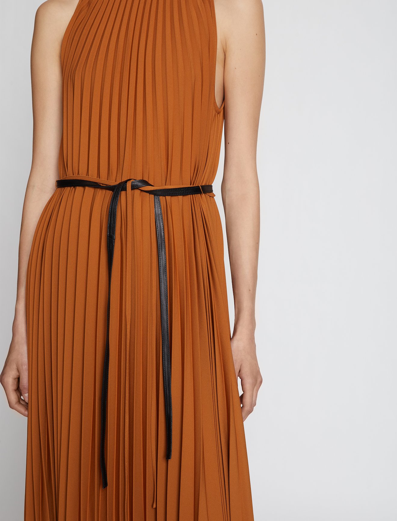 Crepe Pleated Slip Dress #3