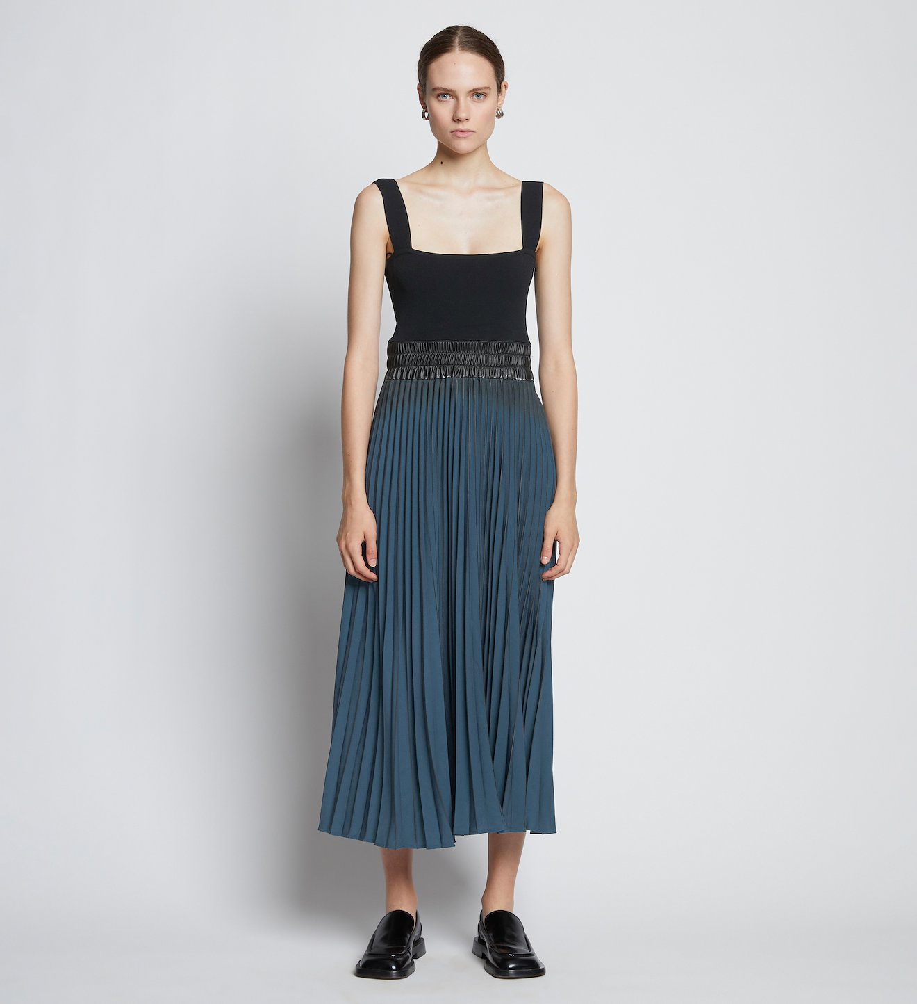 Crepe Pleated Tank Dress