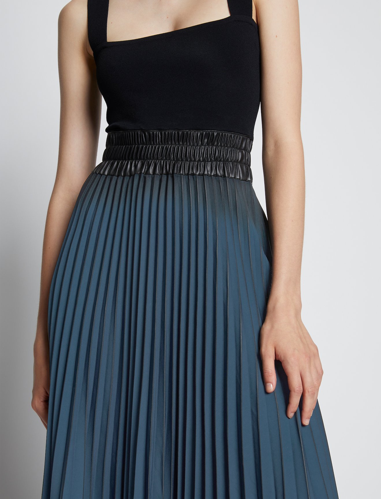 Crepe Pleated Tank Dress #3