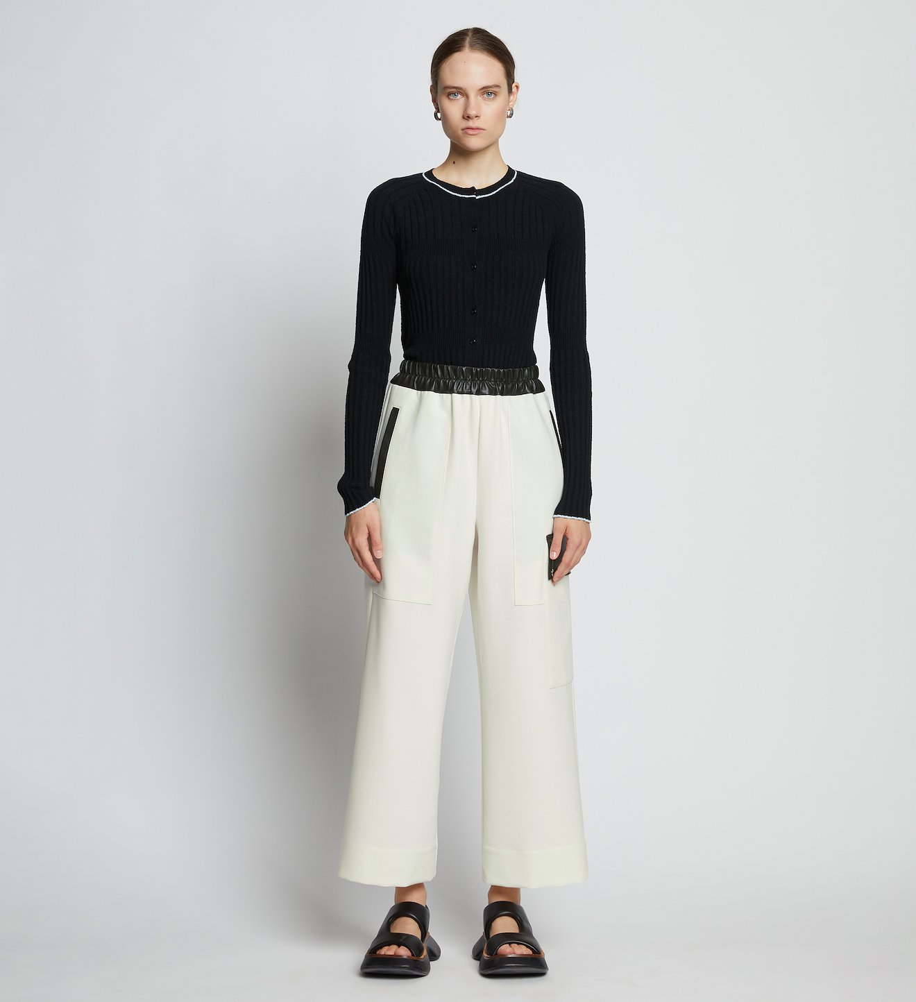 Crepe Wide Leg Pants
