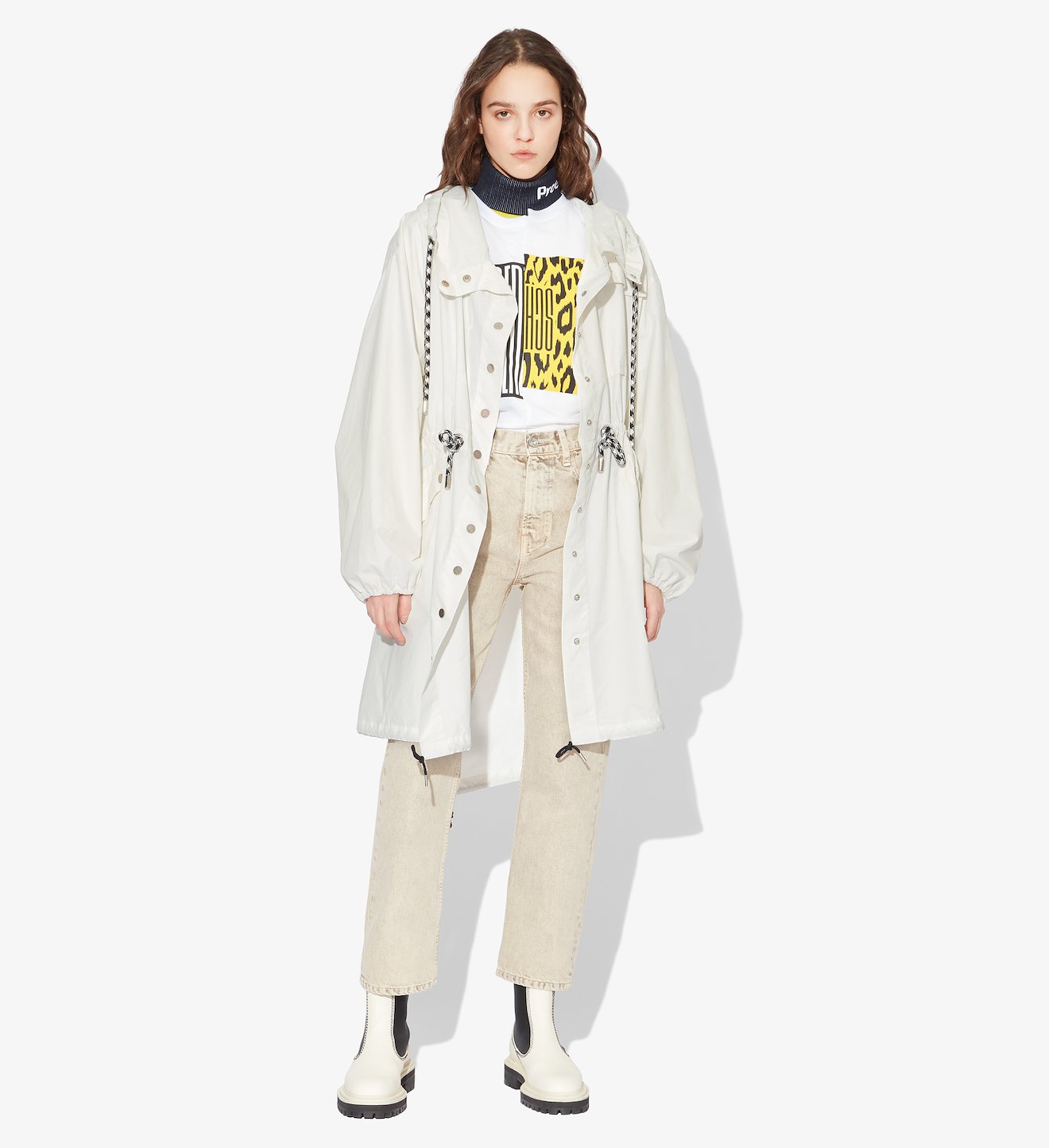 Crinkled Cotton Coat