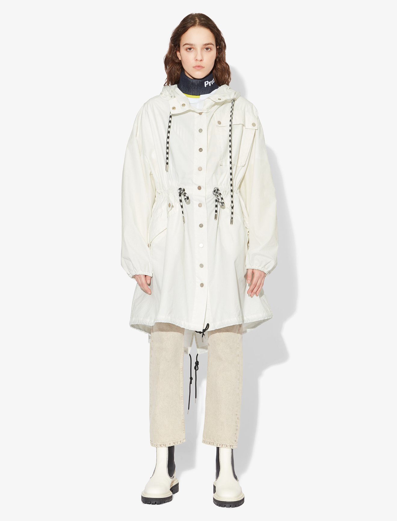 Crinkled Cotton Coat #1