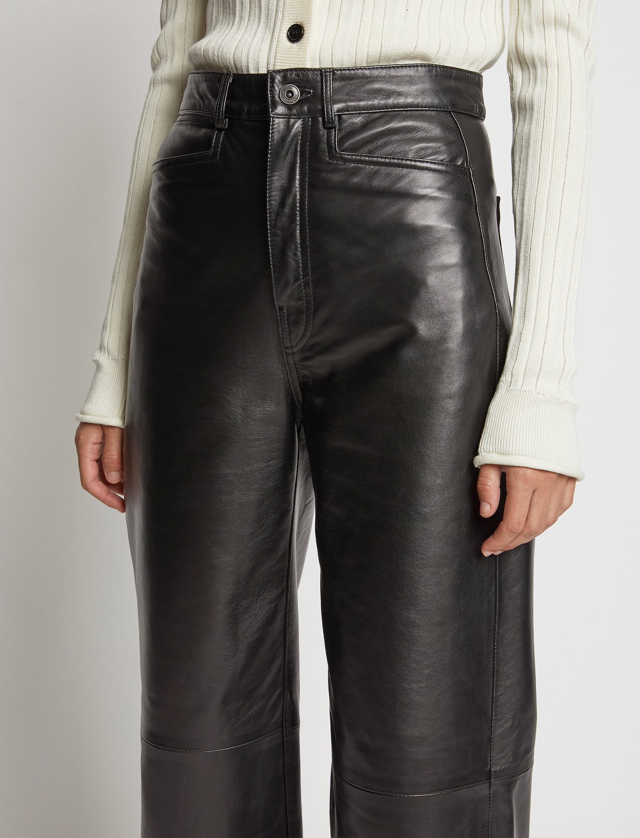 Cropped Leather Pants #3