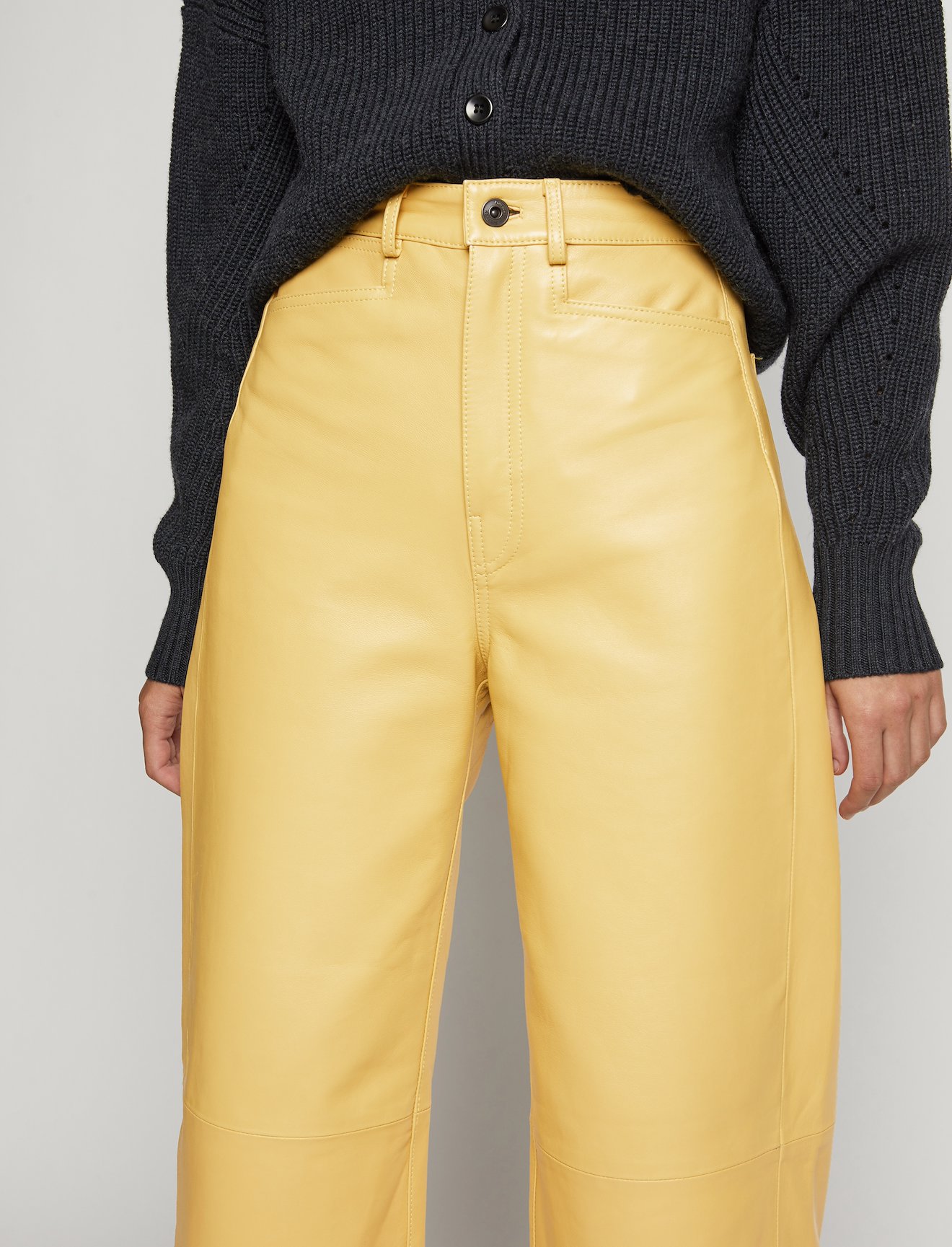 Cropped Leather Pants #3