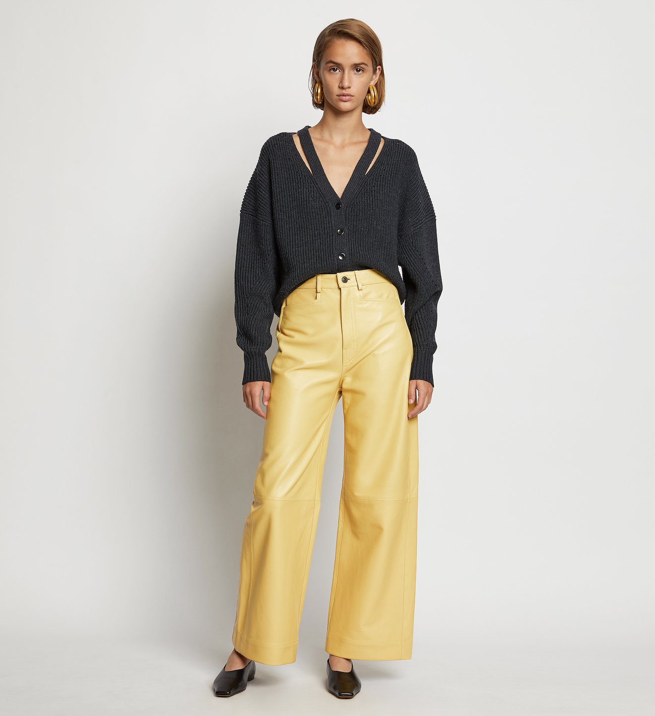 Cropped Leather Pants