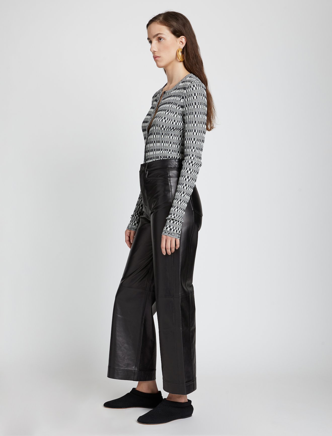 Cropped Leather Pants #1
